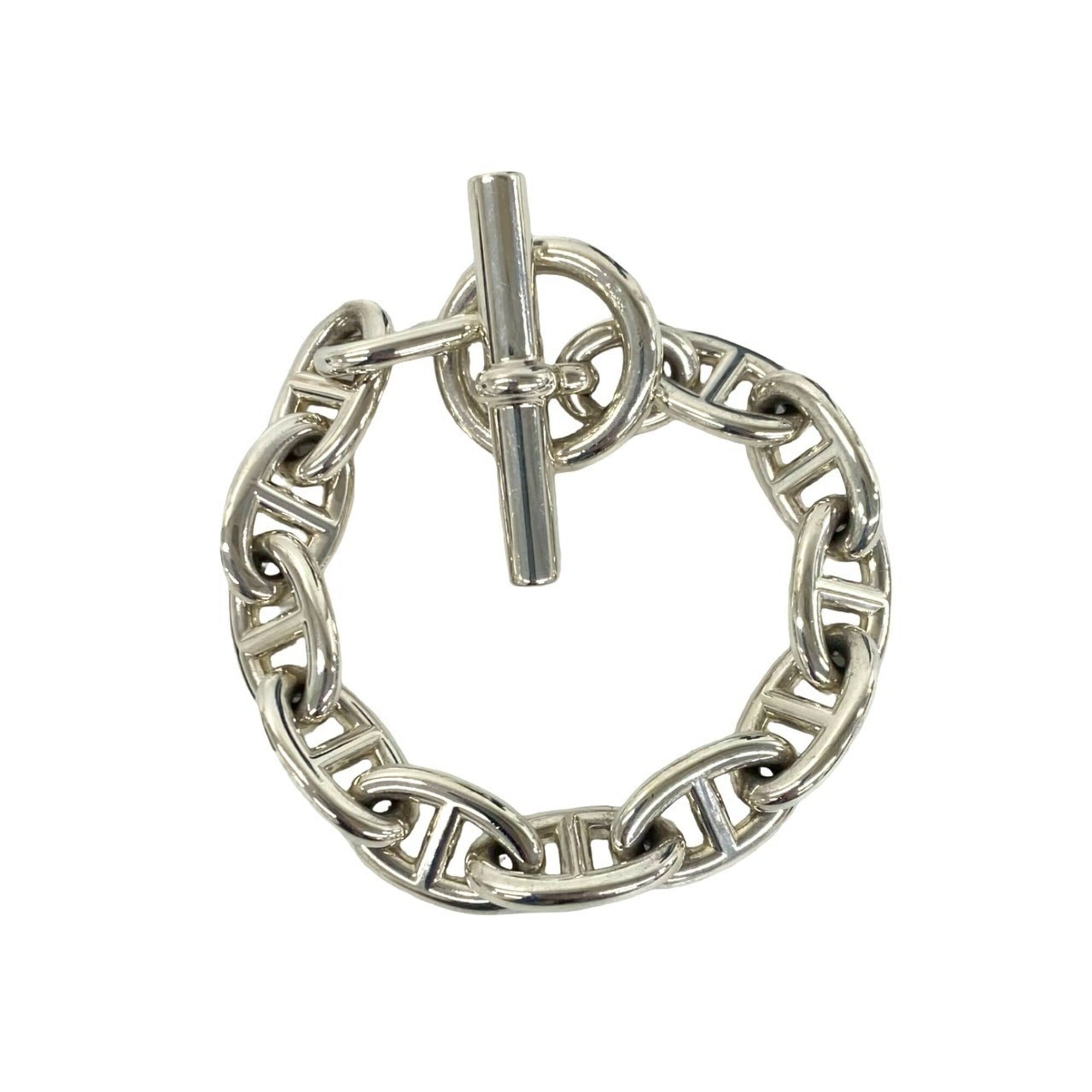 HERMES Vintage Chaine d\'Ancre TGM 12-link Bracelet, Sterling Silver 925, Accessory, Silver, Item Nu