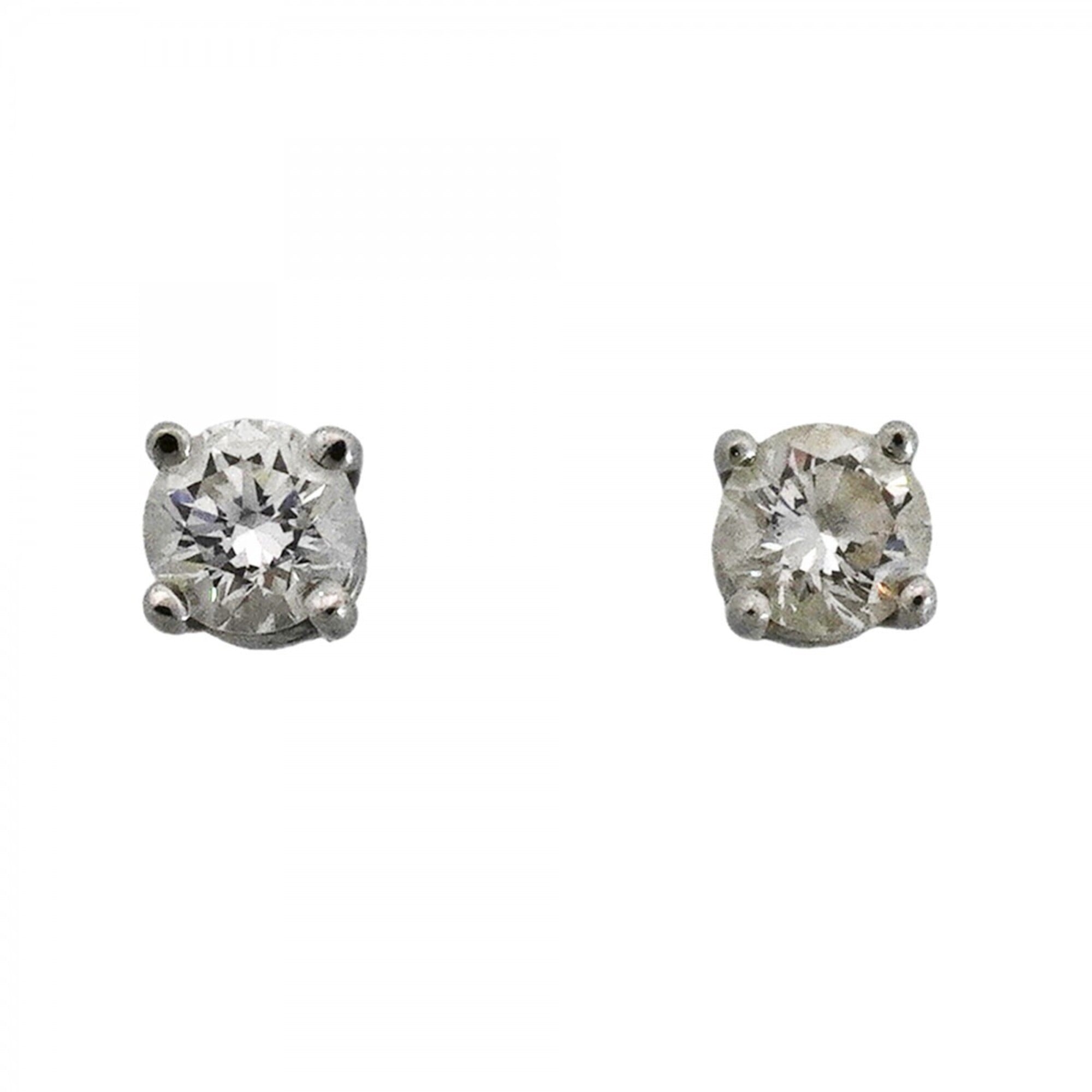 Tiffany & Co. Solitaire Earrings, 1PD (One Diamond), Platinum 950, Ladies\'