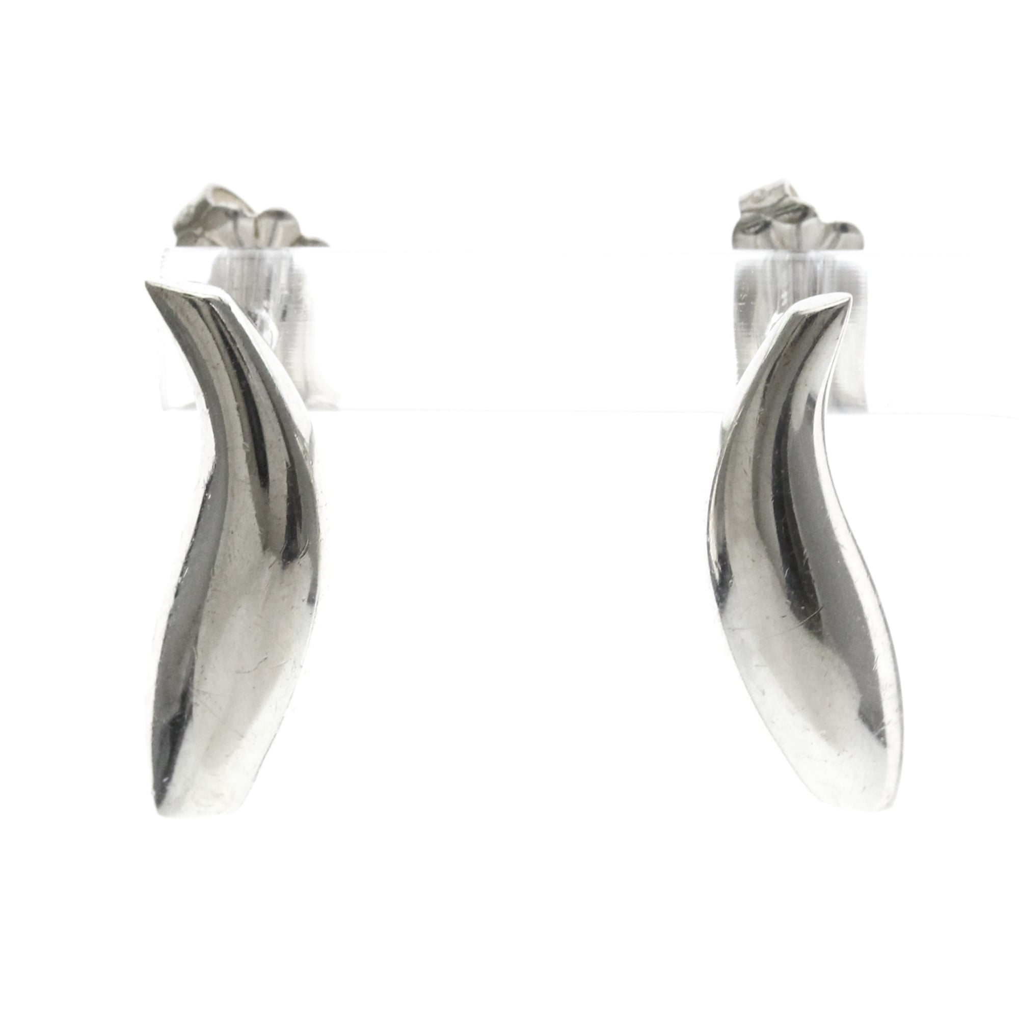 Tiffany Frank Gehry Fish Earrings No Stone Silver 925 Stud Earrings Silver