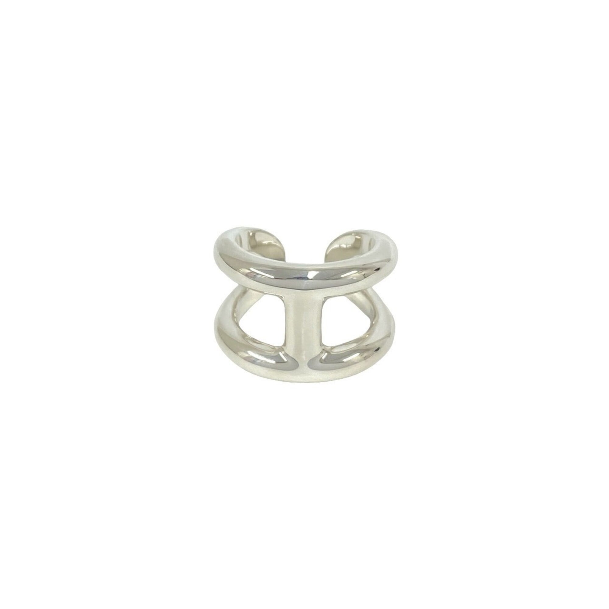 HERMES Osmos GM Sterling Silver 925 Ring, Men\'s Accessory, Silver, 56125