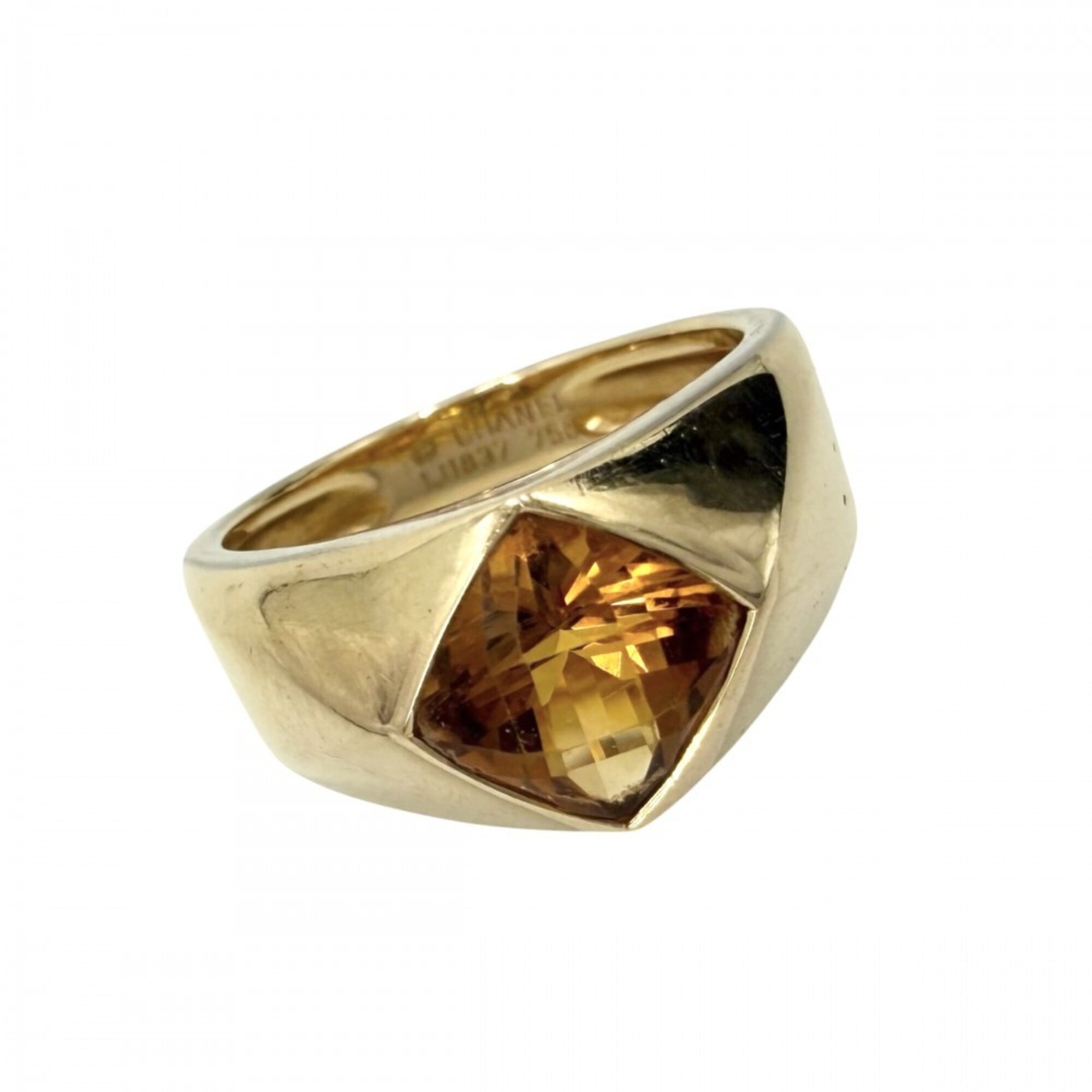 Chanel ring for women, accessory, jewelry, 18K yellow gold (Au750), CHANEL, K18 gold, citrine, appro