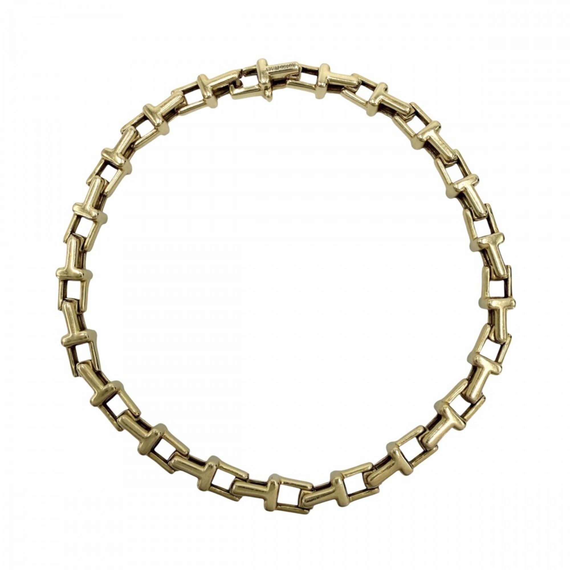 Tiffany & Co. Women\'s T Narrow Chain Bracelet, 18K Yellow Gold (Au750), Approx. 12.8g