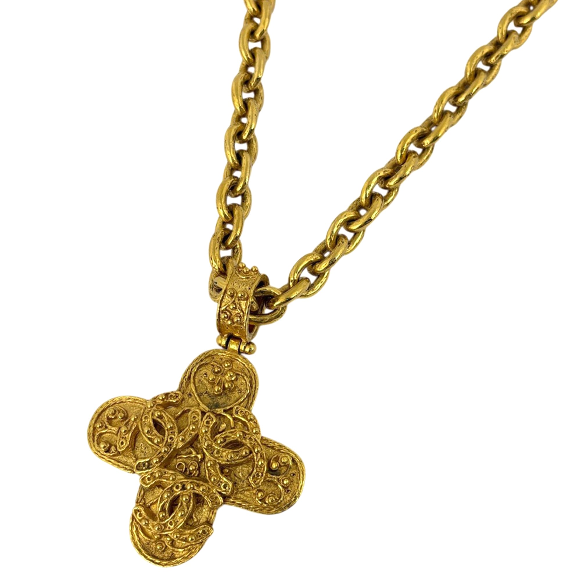 Chanel Coco Mark Chain Necklace, Long GP Gold, Women\'s
