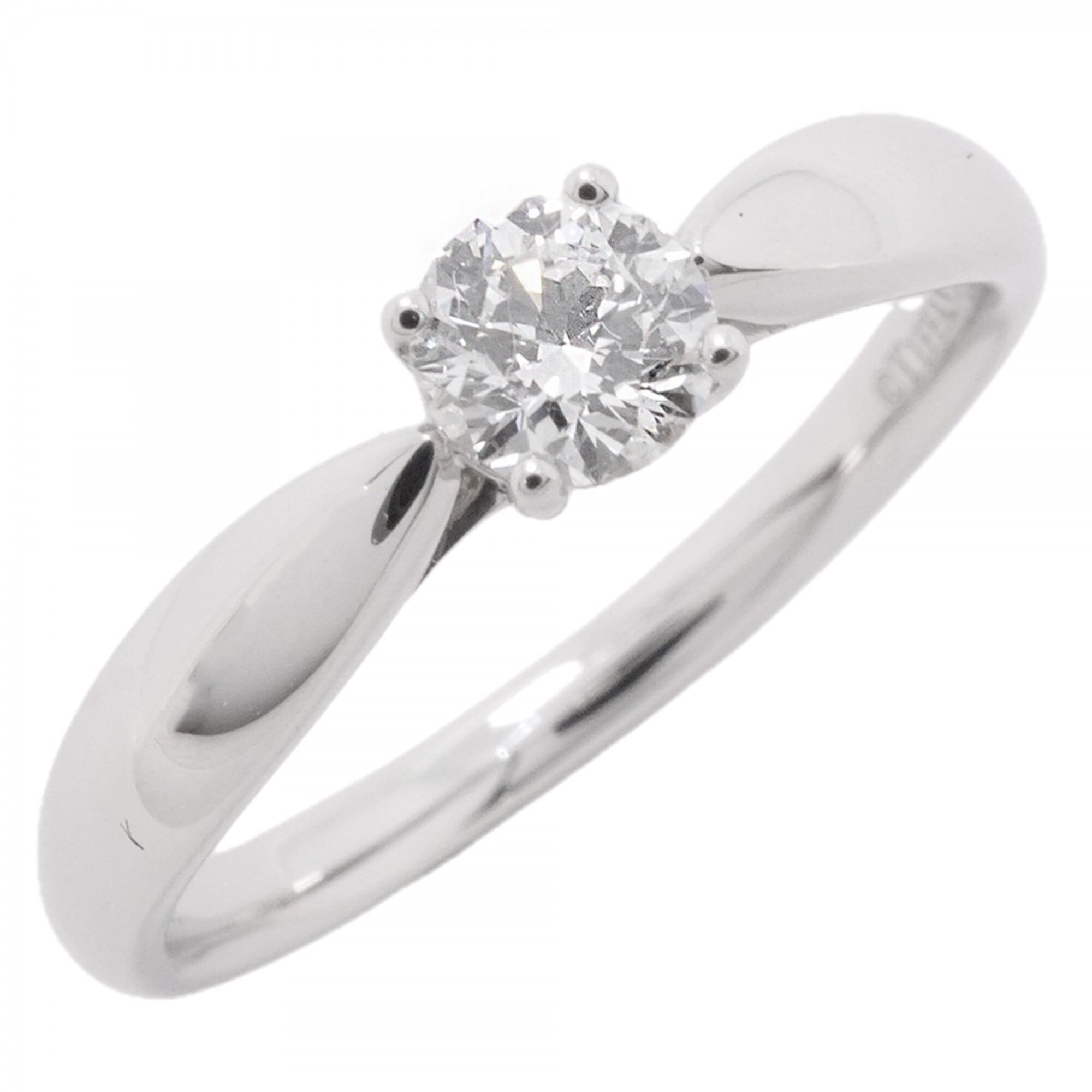 Tiffany & Co. Harmony Ring, 1PD (One Diamond), Pt950 Platinum, 0.24ct Diamond, Size 7.5, Women\'s
