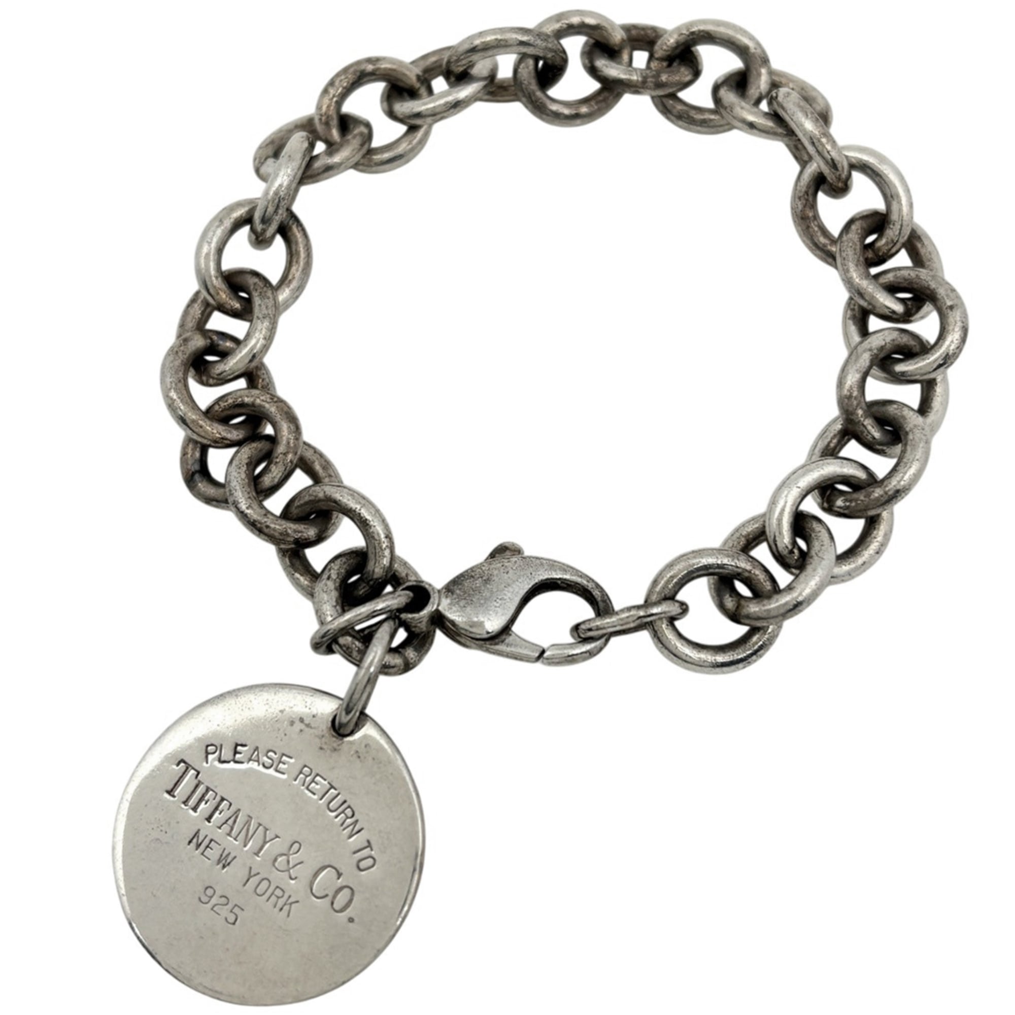 Tiffany & Co. Return to Round Tag Bracelet, Sterling Silver 925, Silver, Women\'s