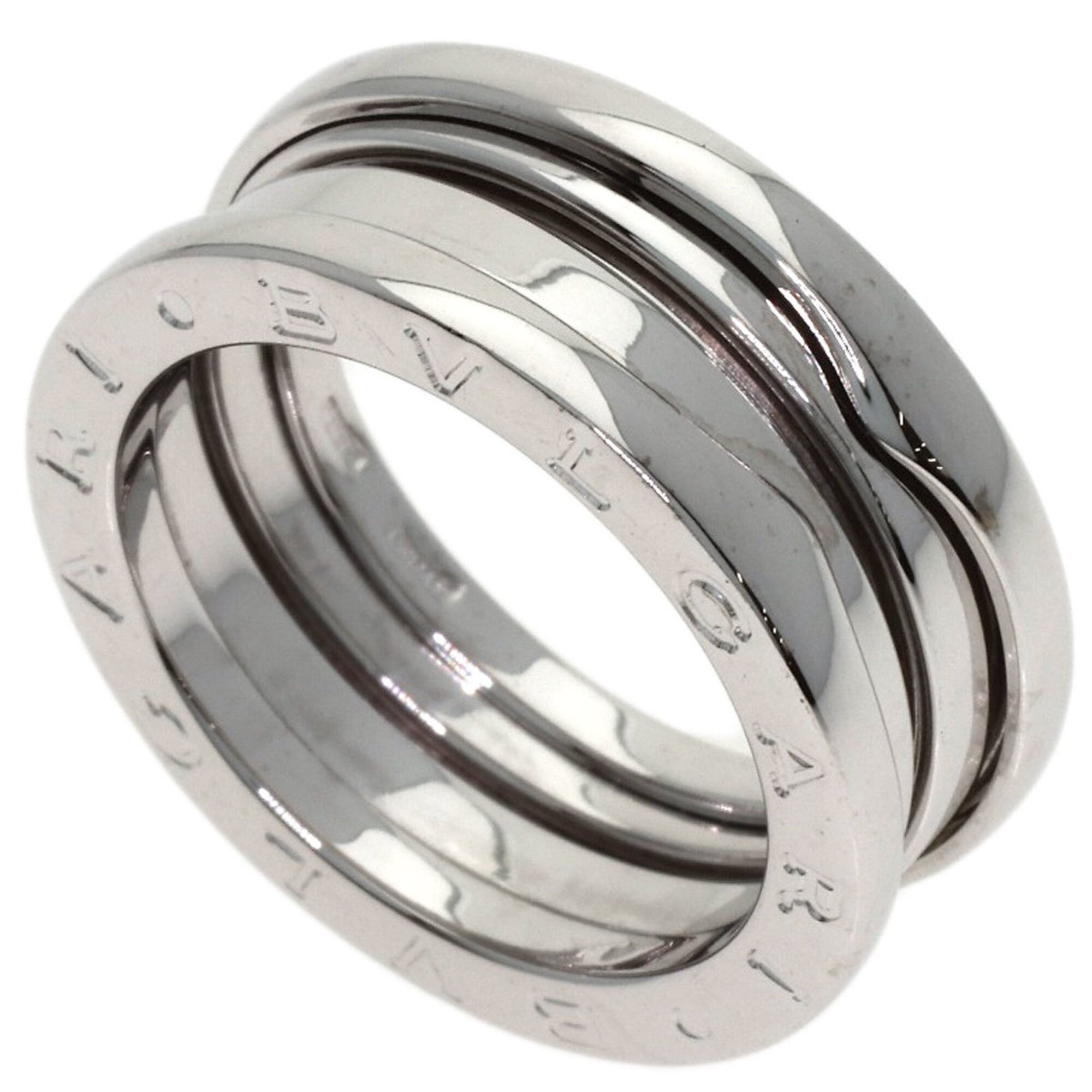 BVLGARI B-zero1 2-band ring #52, 18K white gold, women\'s.