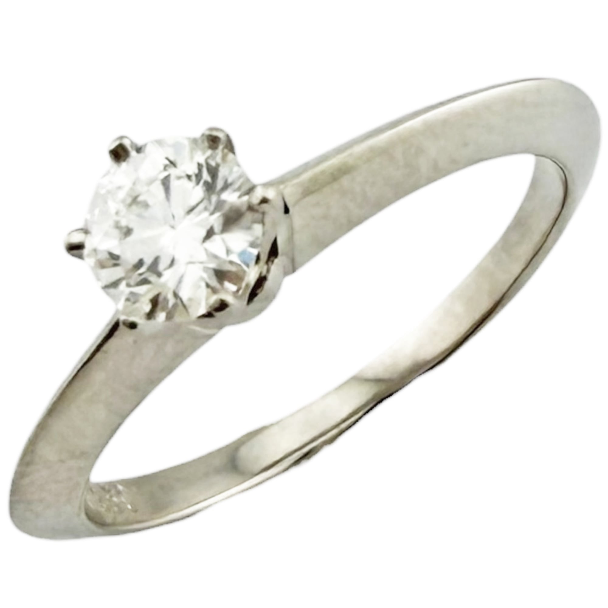 Tiffany & Co. Solitaire Ring, Platinum 950, 0.27ct Diamond, Women\'s Ring.