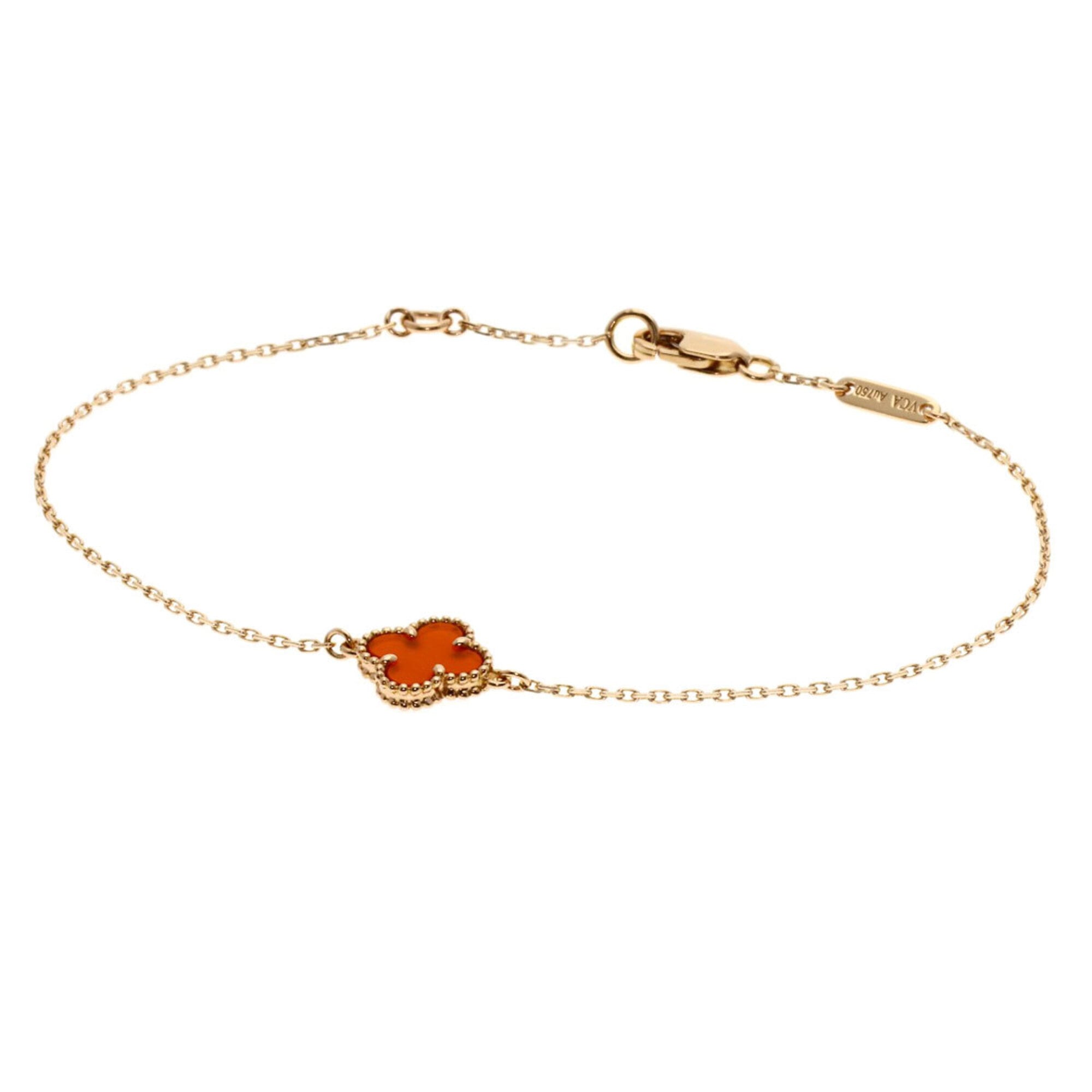 Van Cleef & Arpels Sweet Alhambra Carnelian Bracelet, 18K Pink Gold, Women\'s