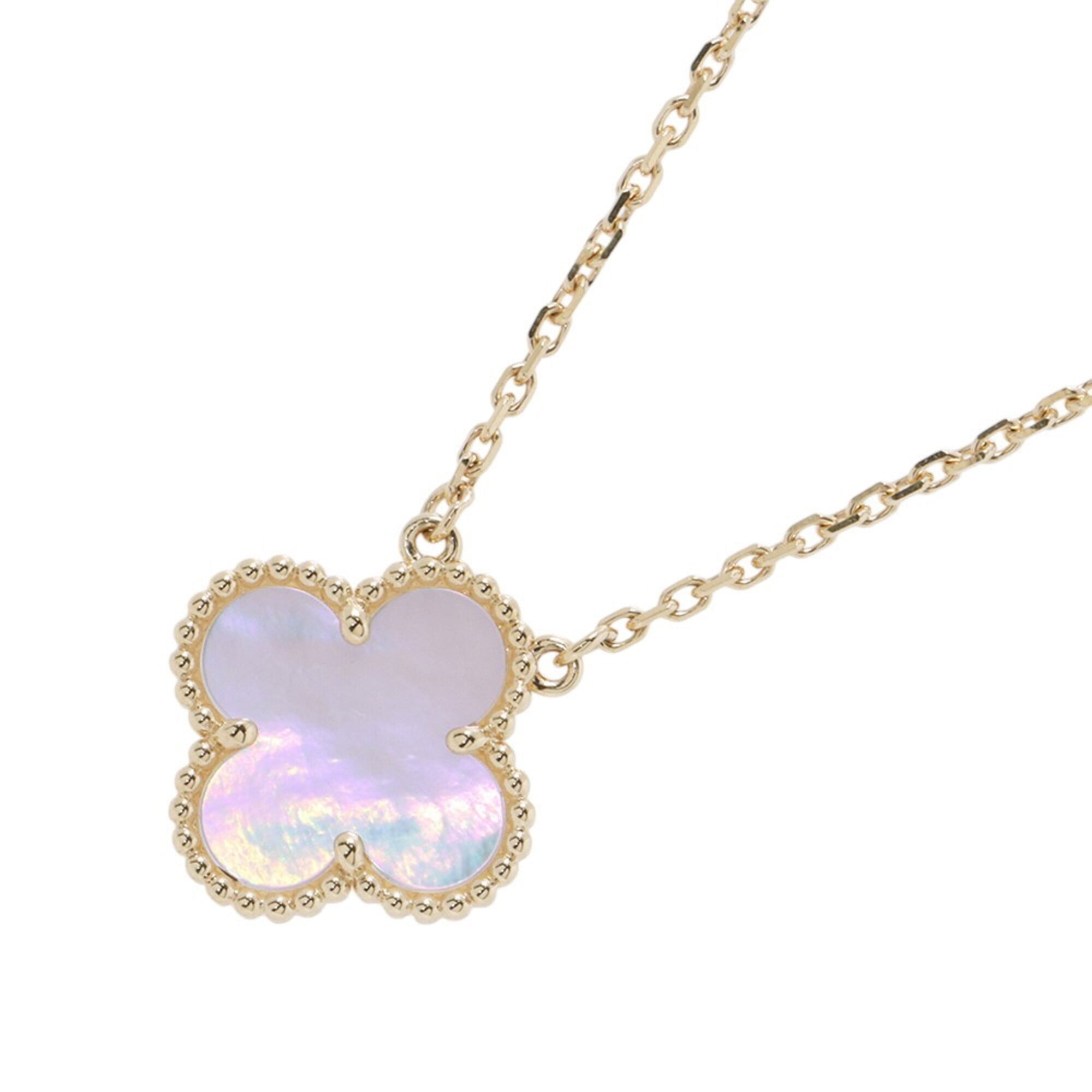 Van Cleef & Arpels Alhambra Necklace Pendant Mother of Pearl 18K Yellow Gold VCARA45900