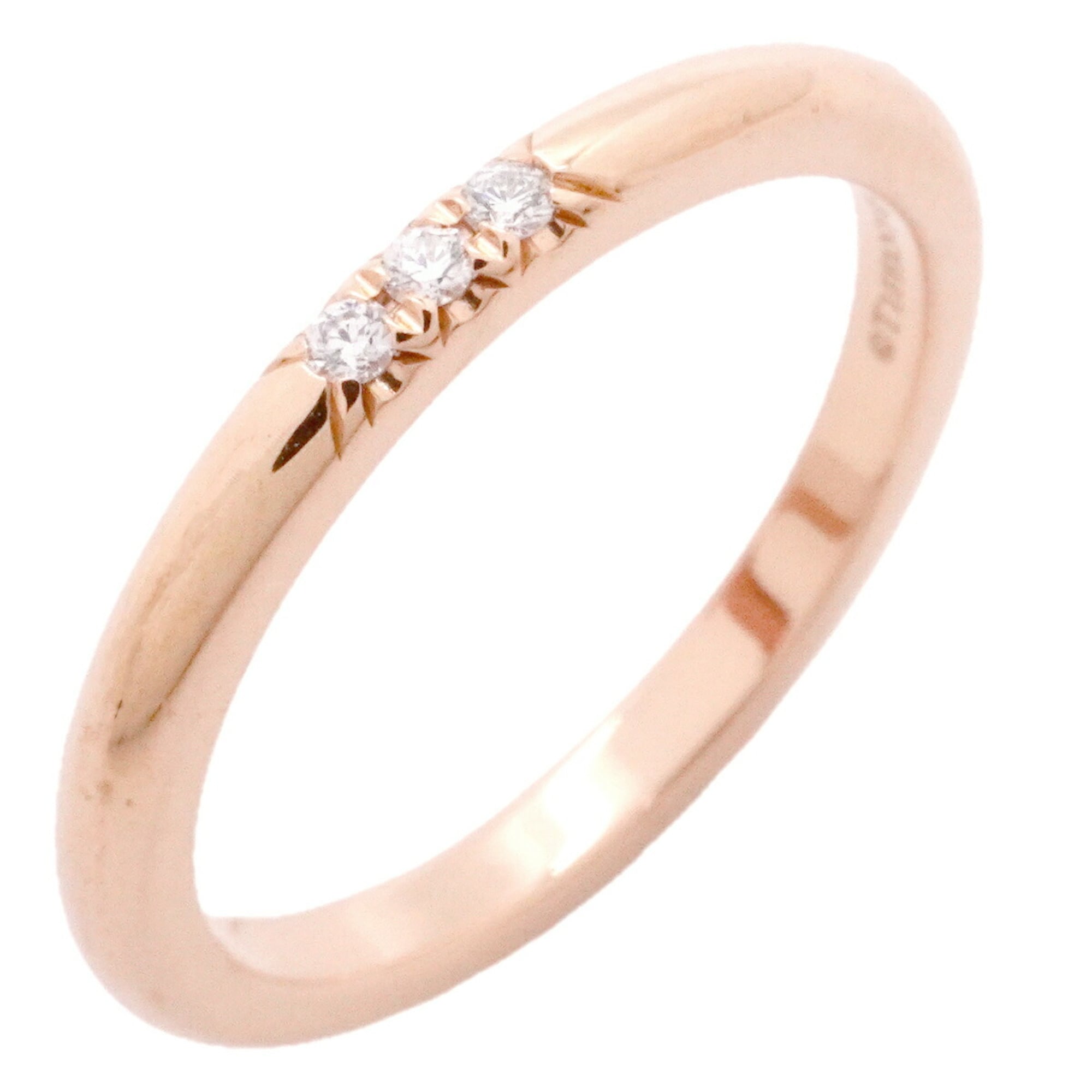 Tiffany & Co. Wedding Ring, 3PD (3 Diamonds), 18K Pink Gold, Size 9, Women\'s