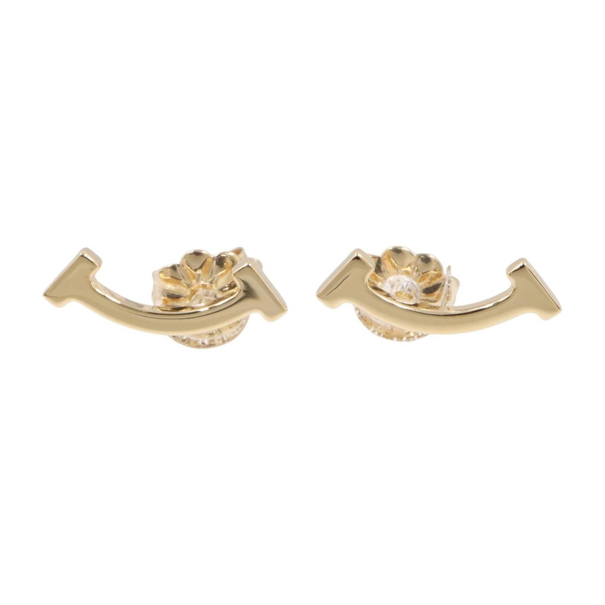 Tiffany & Co. T Smile Mini Earrings, 18K (Yellow Gold), Women\'s, Gold Tone, 60150766