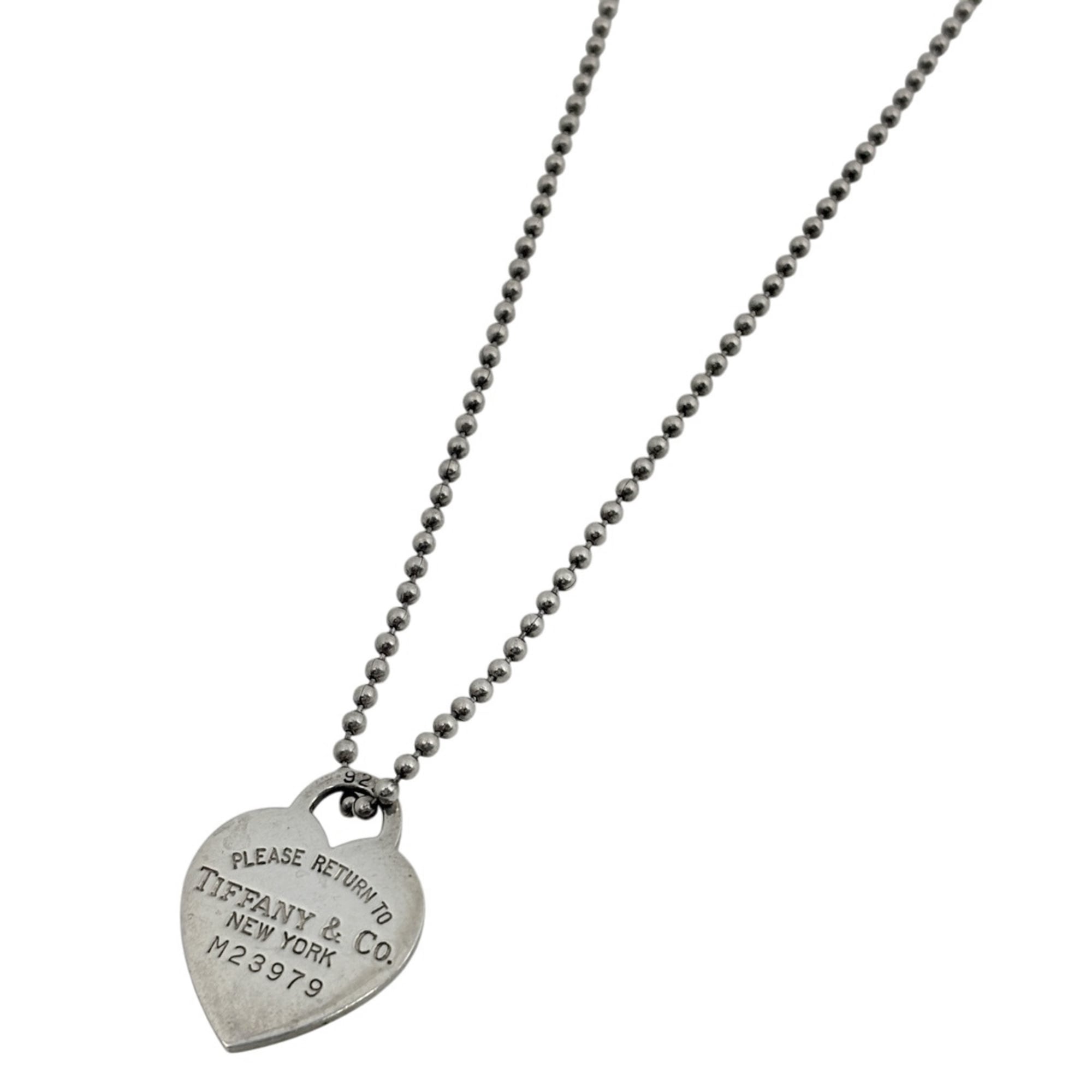 Tiffany & Co. Return to Necklace Long Heart Tag Sterling Silver 925 Women\'s