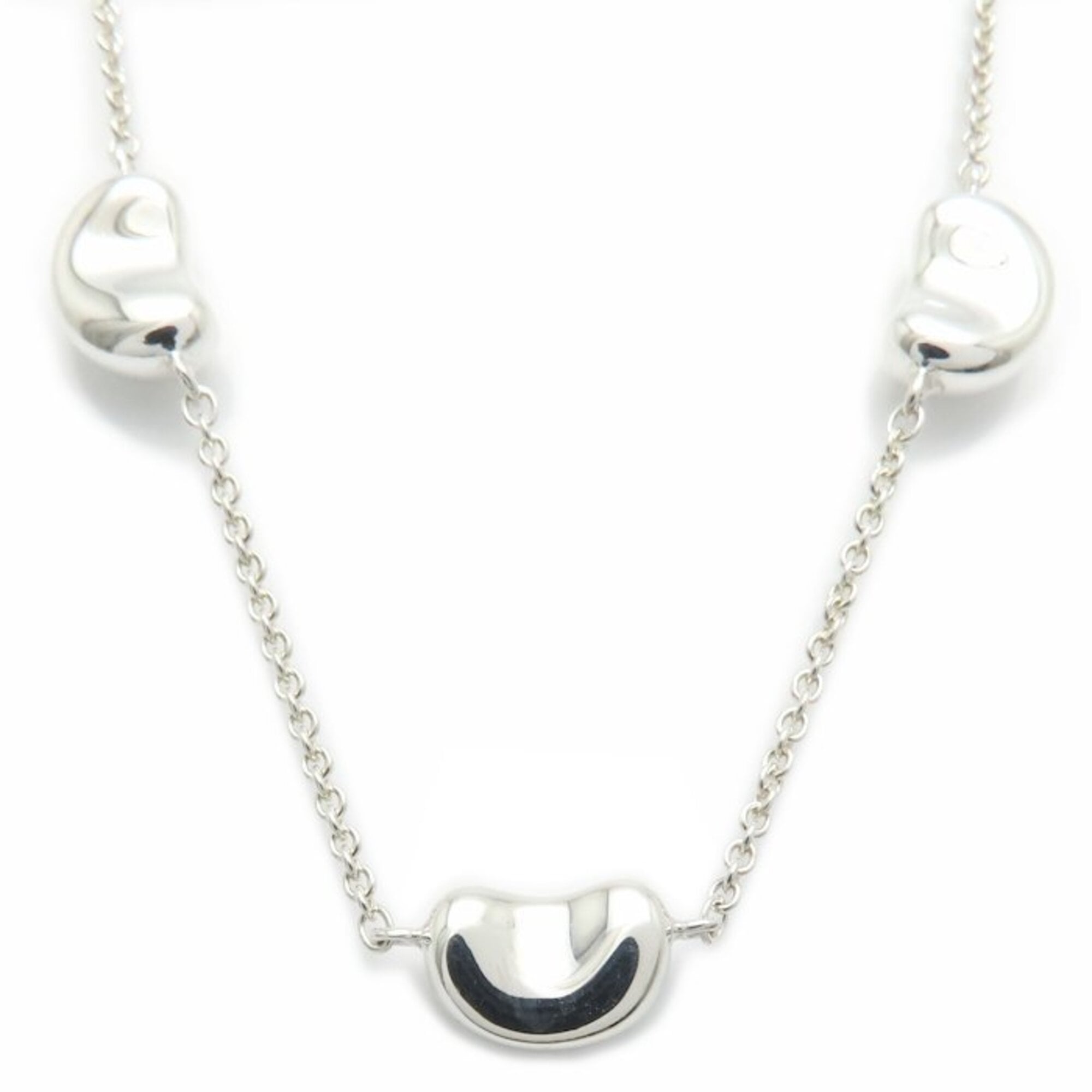 TIFFANY&Co. Tiffany Bean Necklace, 3 Motifs, SV925, Women\'s, 295688