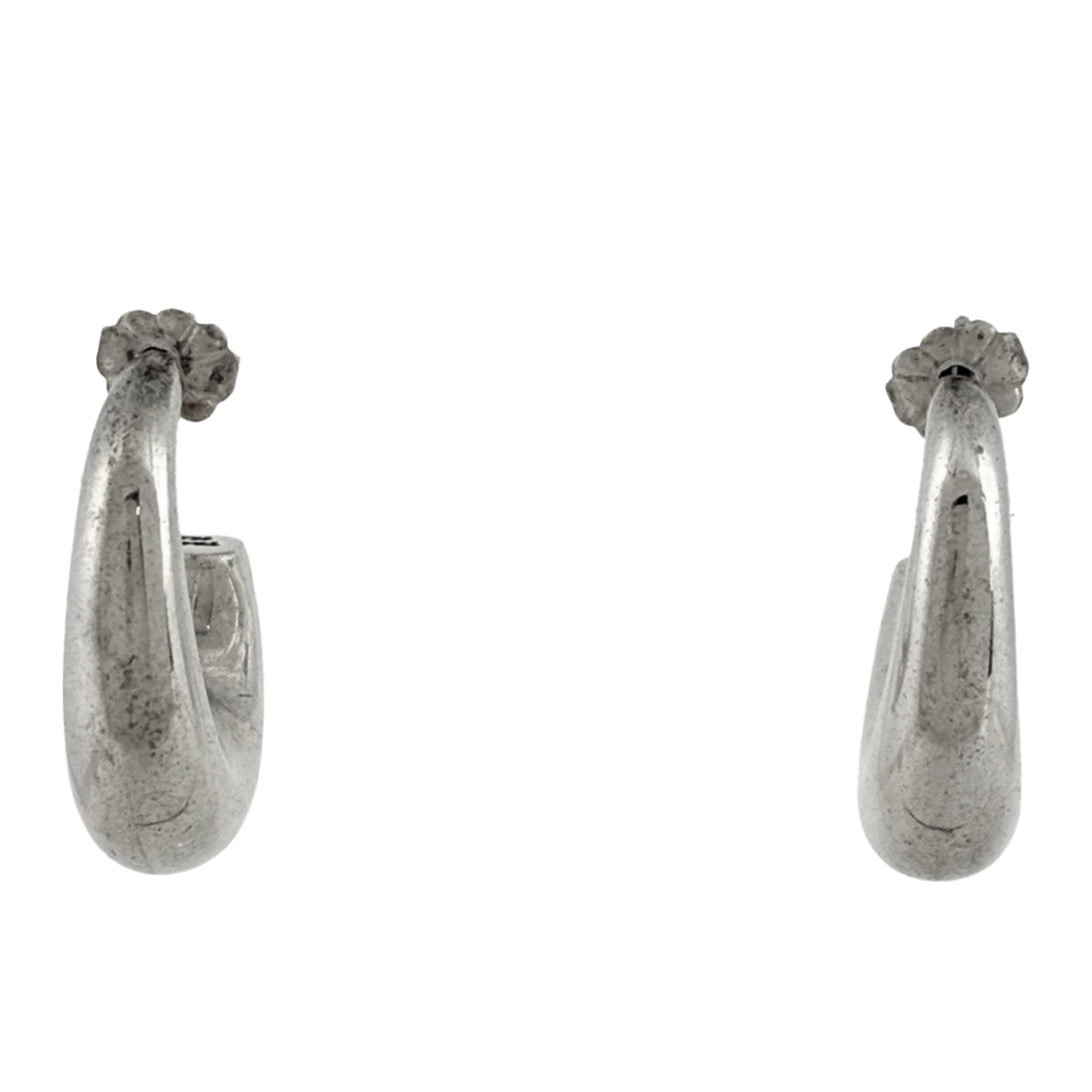 Tiffany & Co. Half Hoop Earrings, Sterling Silver 925, Silver, Women\'s