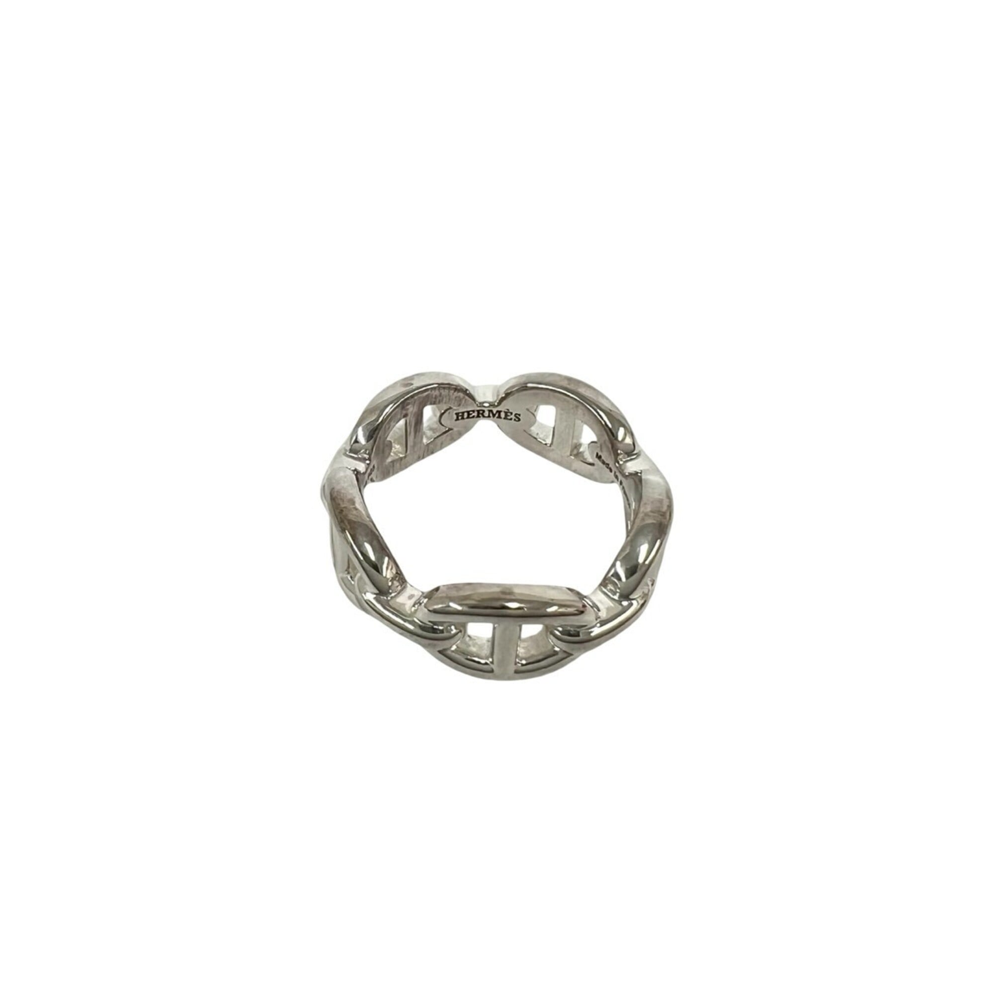 HERMES Chaine d\'Ancre EnchainŽe Ring, Sterling Silver 925, Accessory, Item Number 39656