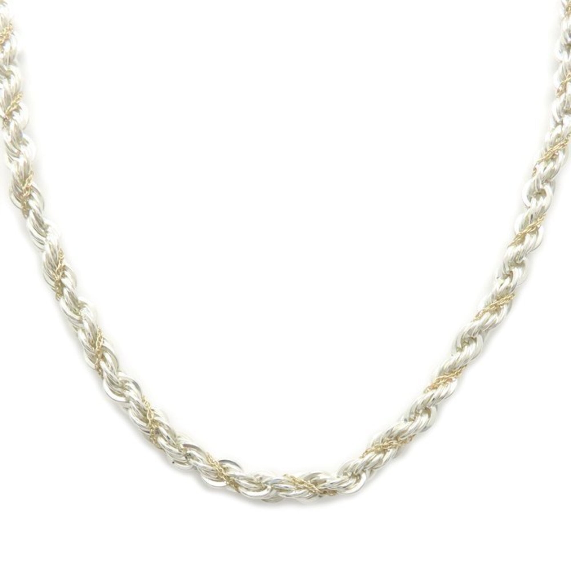 TIFFANY&Co. Tiffany Twist Chain Necklace 59cm SV925 x K18YG Women\'s 295645