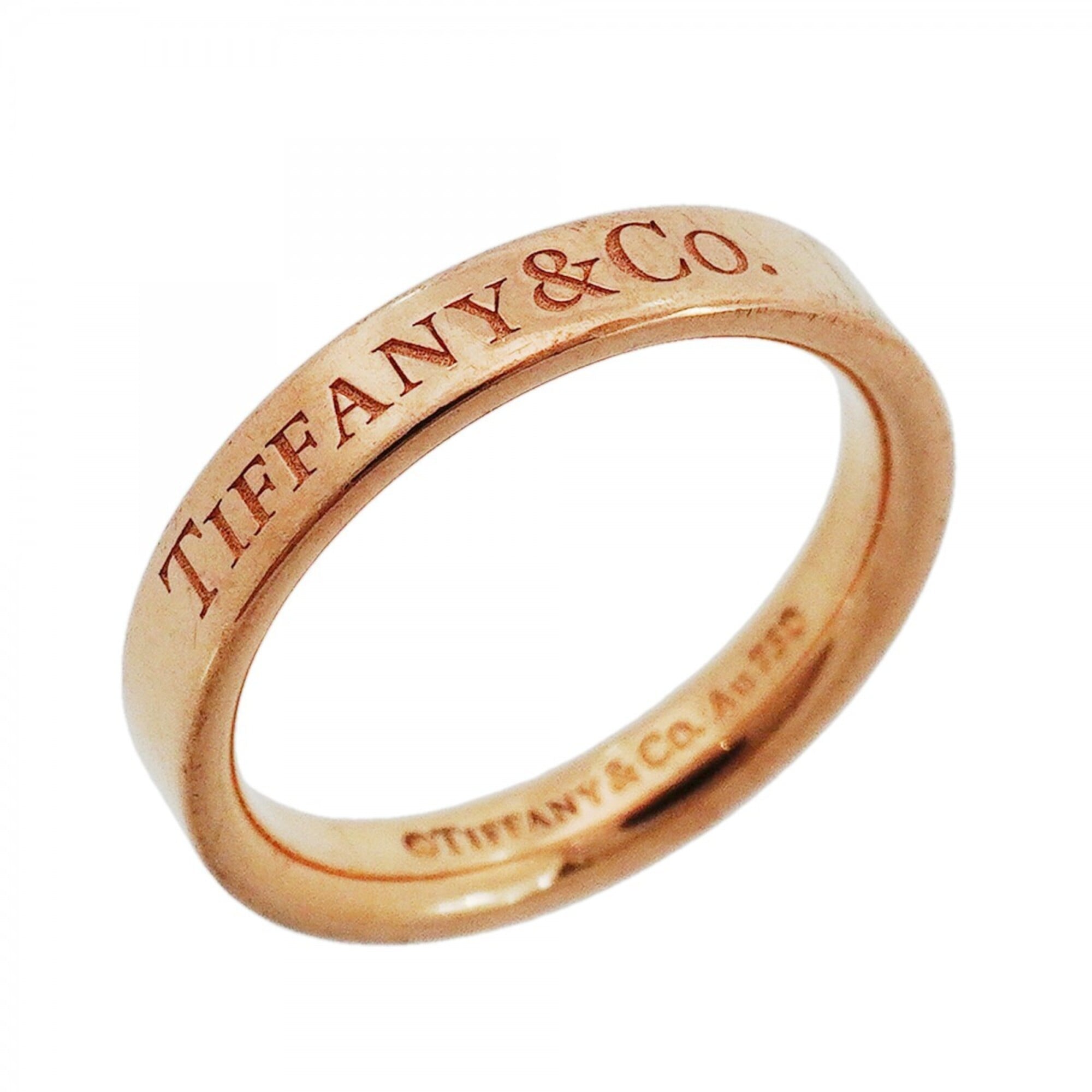 Tiffany & Co. Flat Band Ring, 18K Pink Gold, Size 5, Women\'s