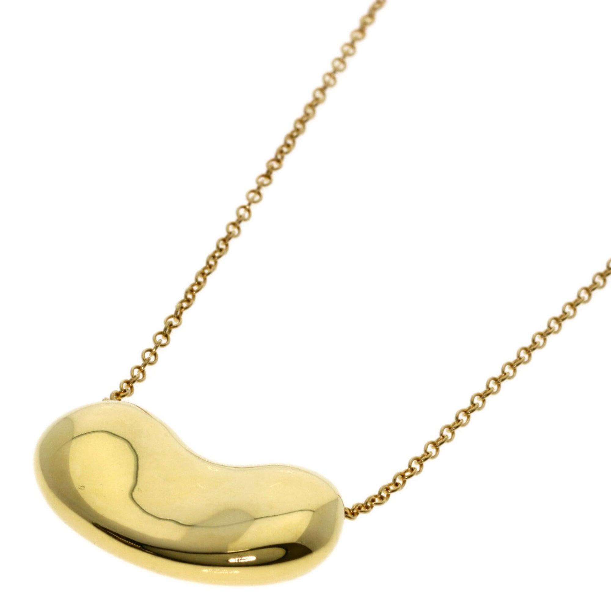 Tiffany Bean Medium Necklace, 18K Yellow Gold, Women\'s, TIFFANY&Co.
