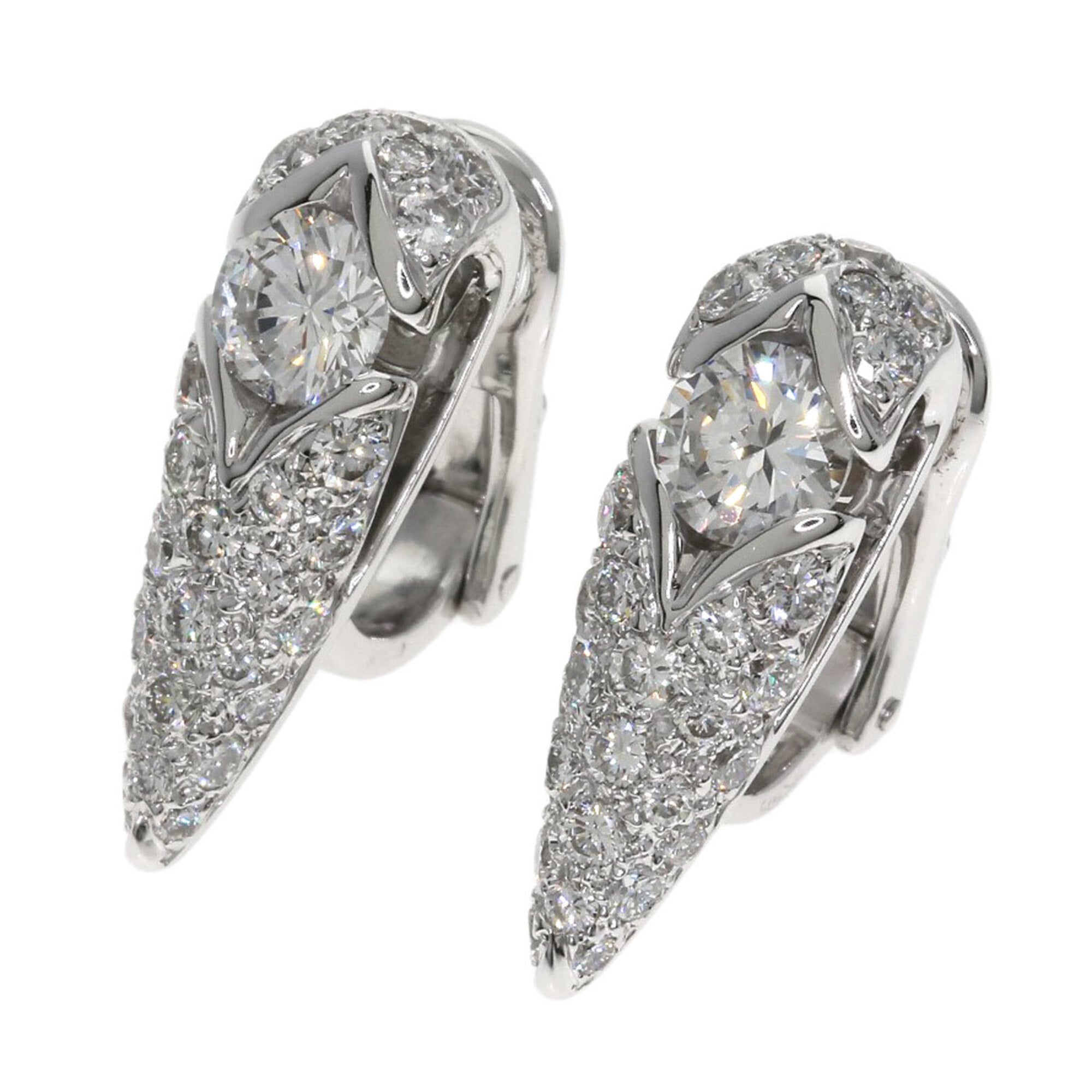 Bulgari Diamond Earrings, 18K White Gold, Women\'s, BVLGARI