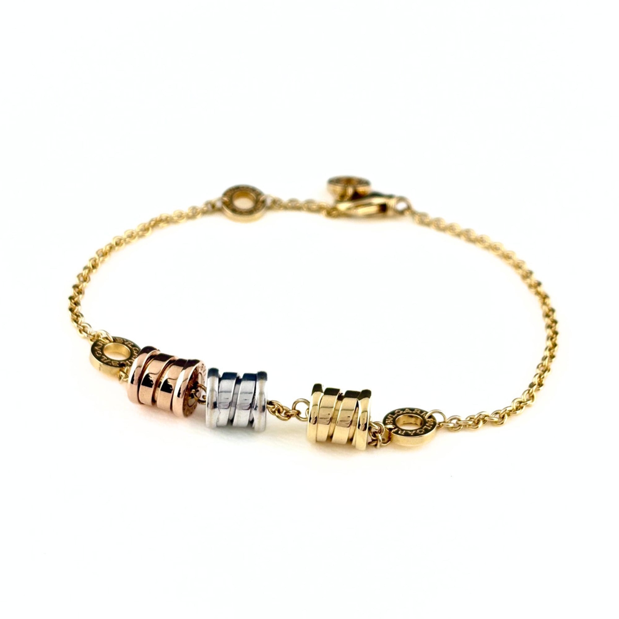 Bvlgari Bulgari B.zero1 Three Elements Bracelet YG Yellow Gold 750 Women\'s