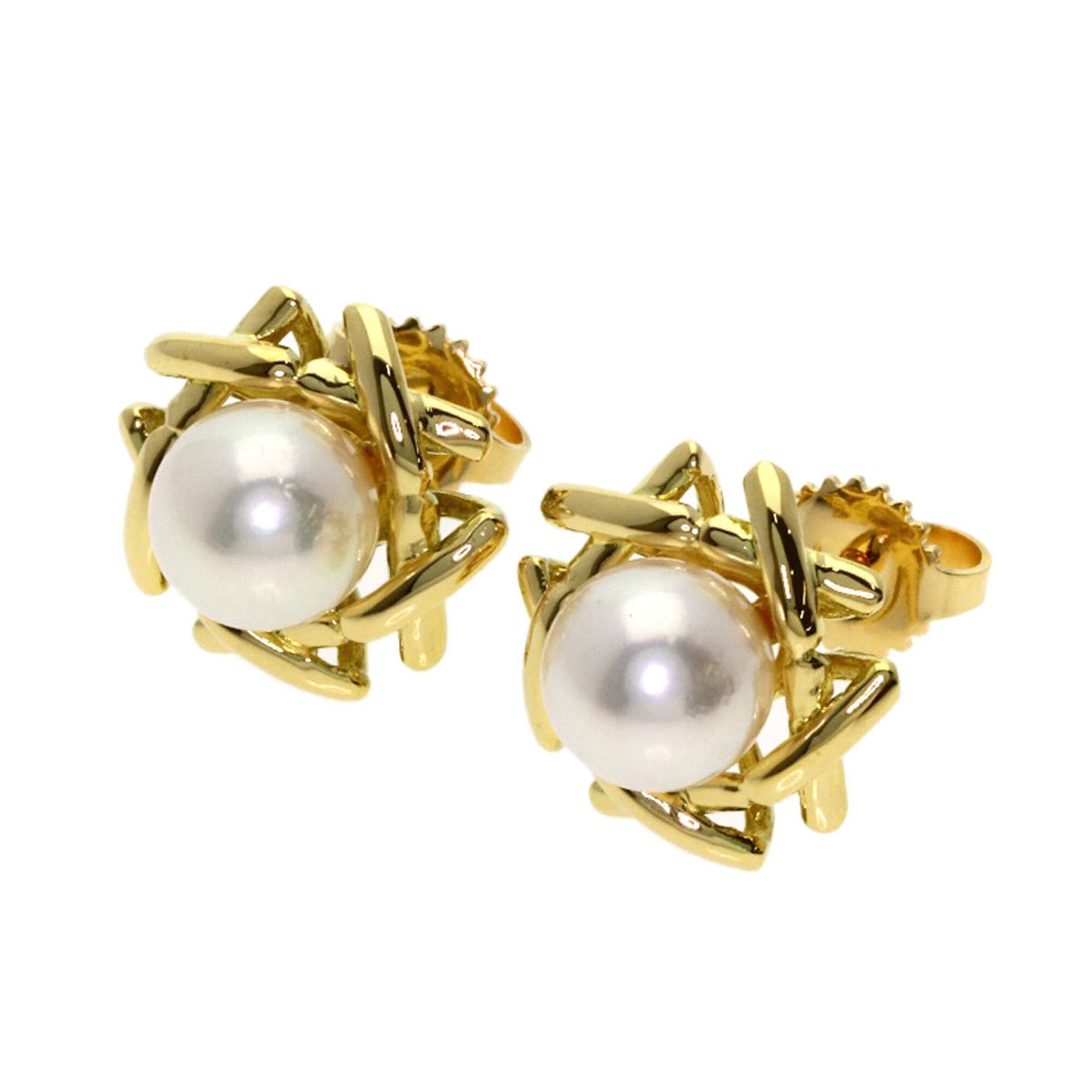 Tiffany & Co. Kiss Around Pearl Ring, 18K Yellow Gold, Women\'s