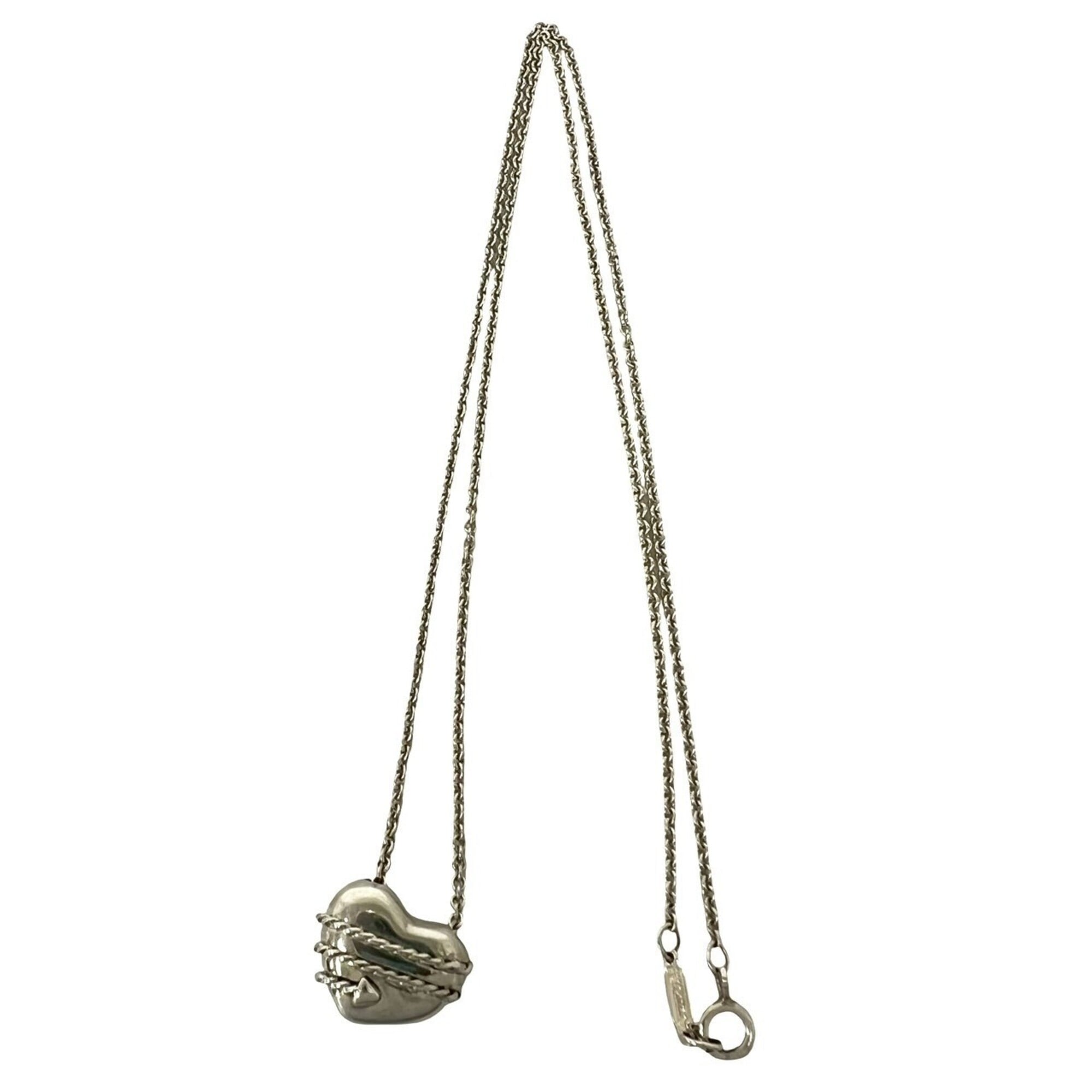 TIFFANY&Co. Tiffany Vintage Heart Arrow Necklace, Sterling Silver 925 Pendant, 40424