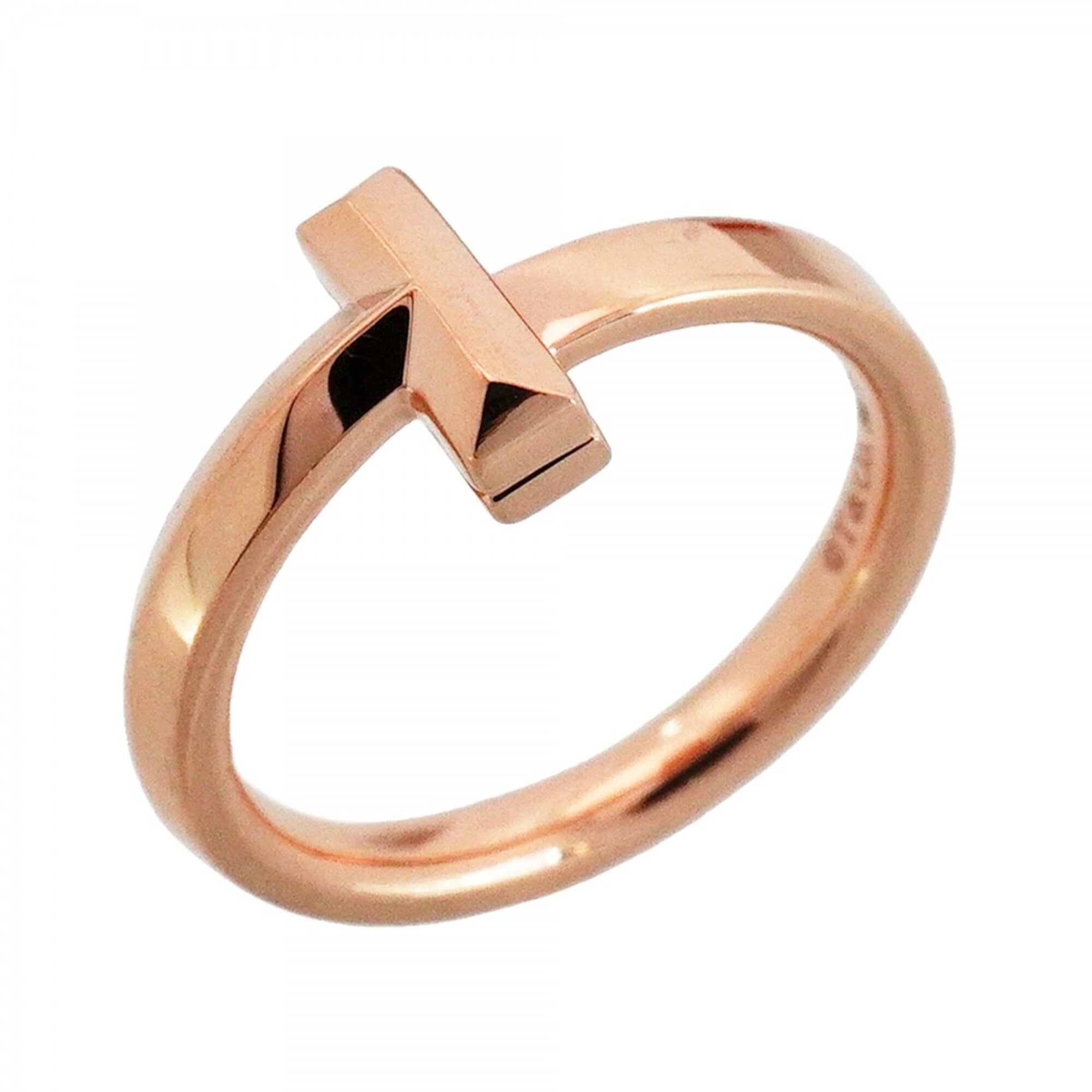 Tiffany & Co. T One Ring, 18K Pink Gold, Size 5.5, Women\'s