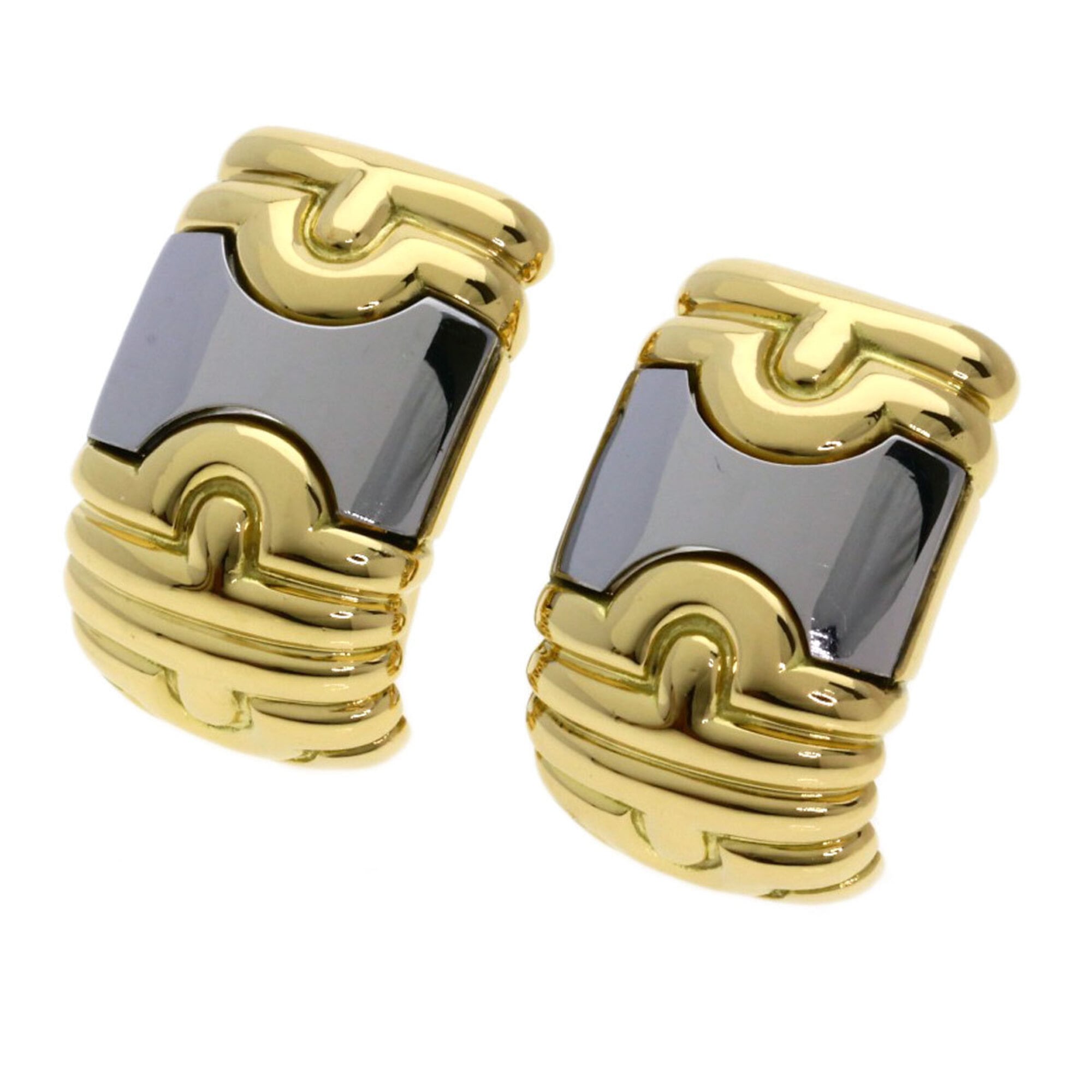 Bvlgari Parentesi Earrings, 18K Yellow Gold/Stainless Steel, Women\'s