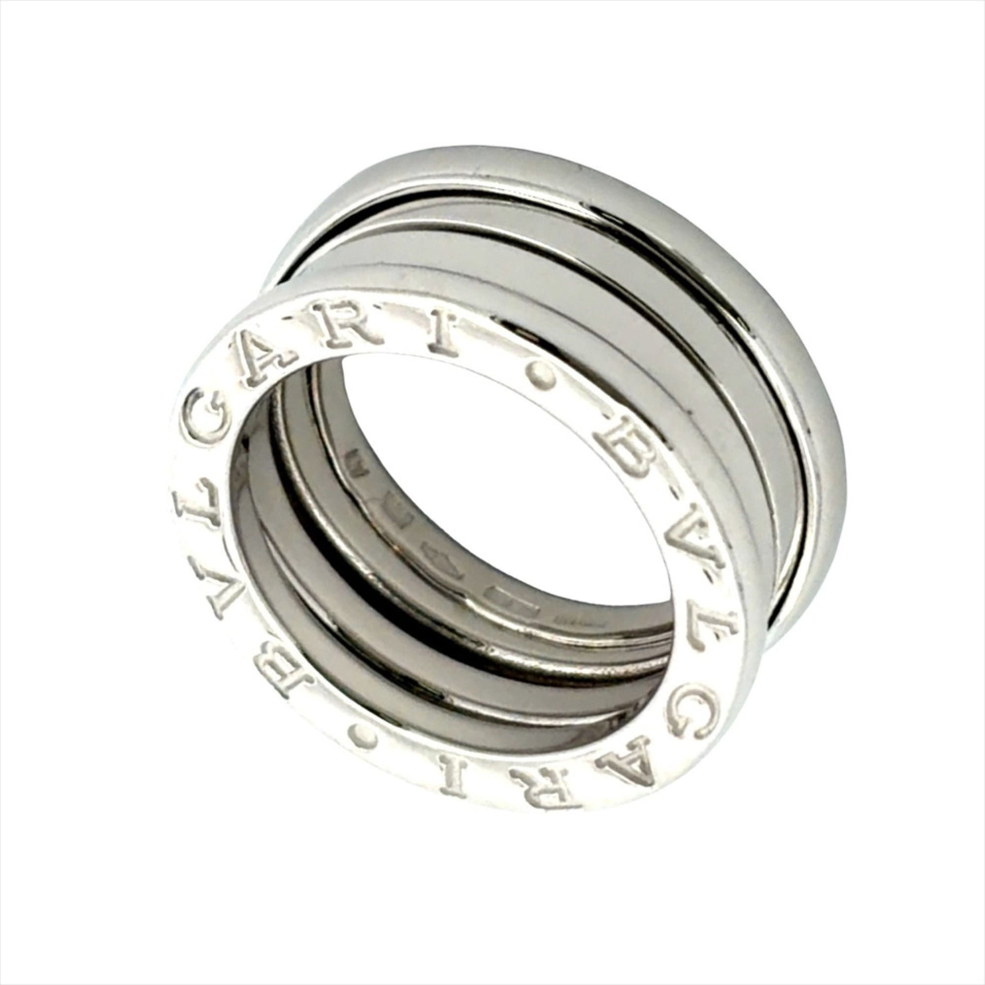 Bvlgari Bulgari B.zero1 3-band ring, size #47, 18KWG, 8.2g, white gold.