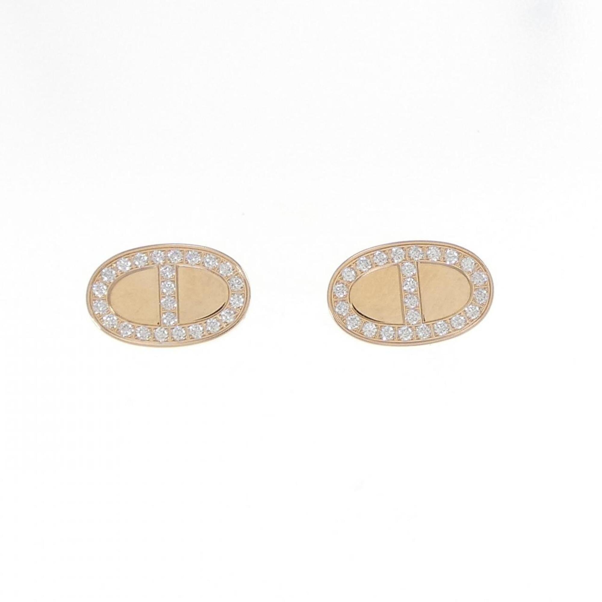 Hermes Herms Chaine d\'Ancre Contour Earrings