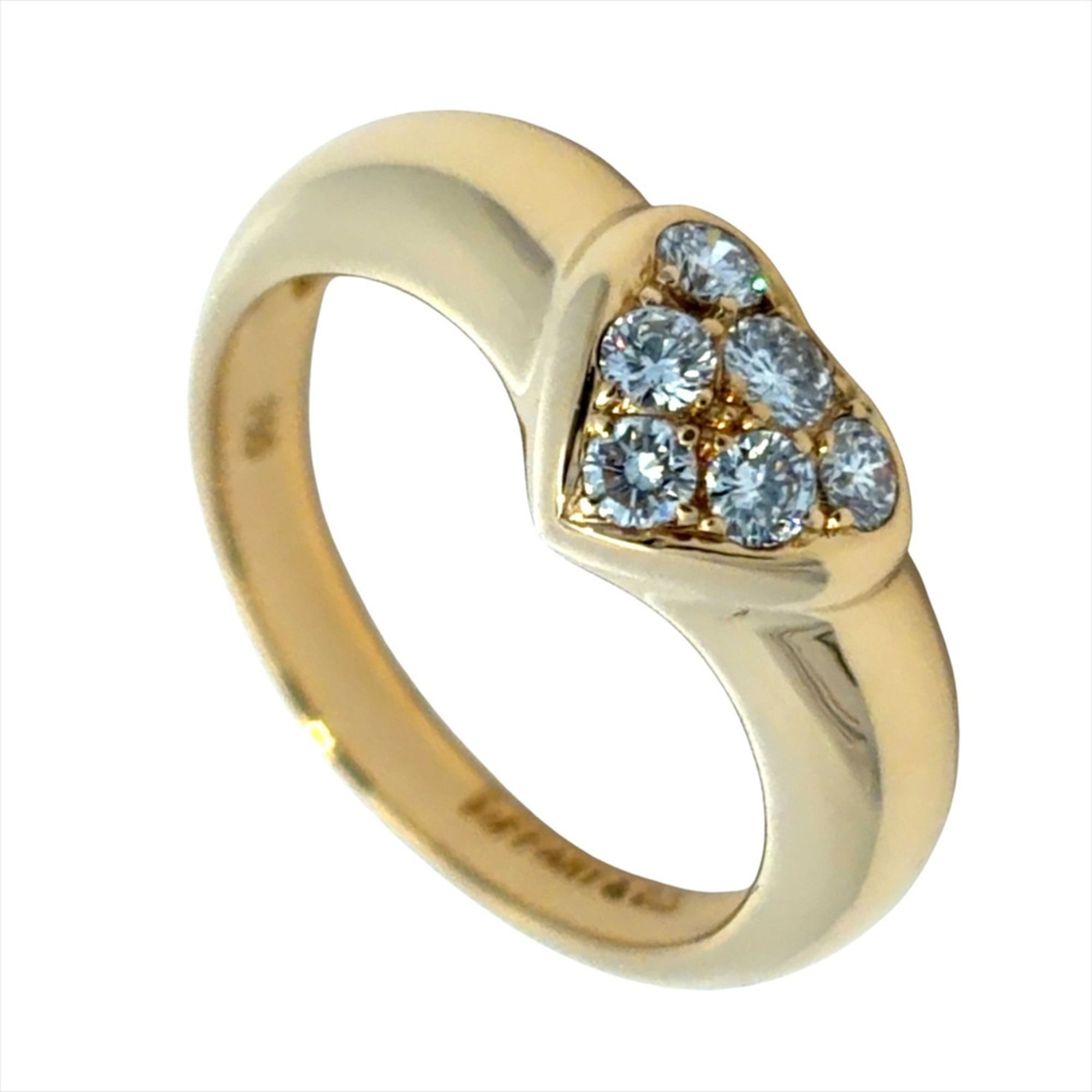 Tiffany & Co. Friendship Heart PavŽ Ring, Diamond Approx. 18K Yellow Gold (4.2g), Women\'s