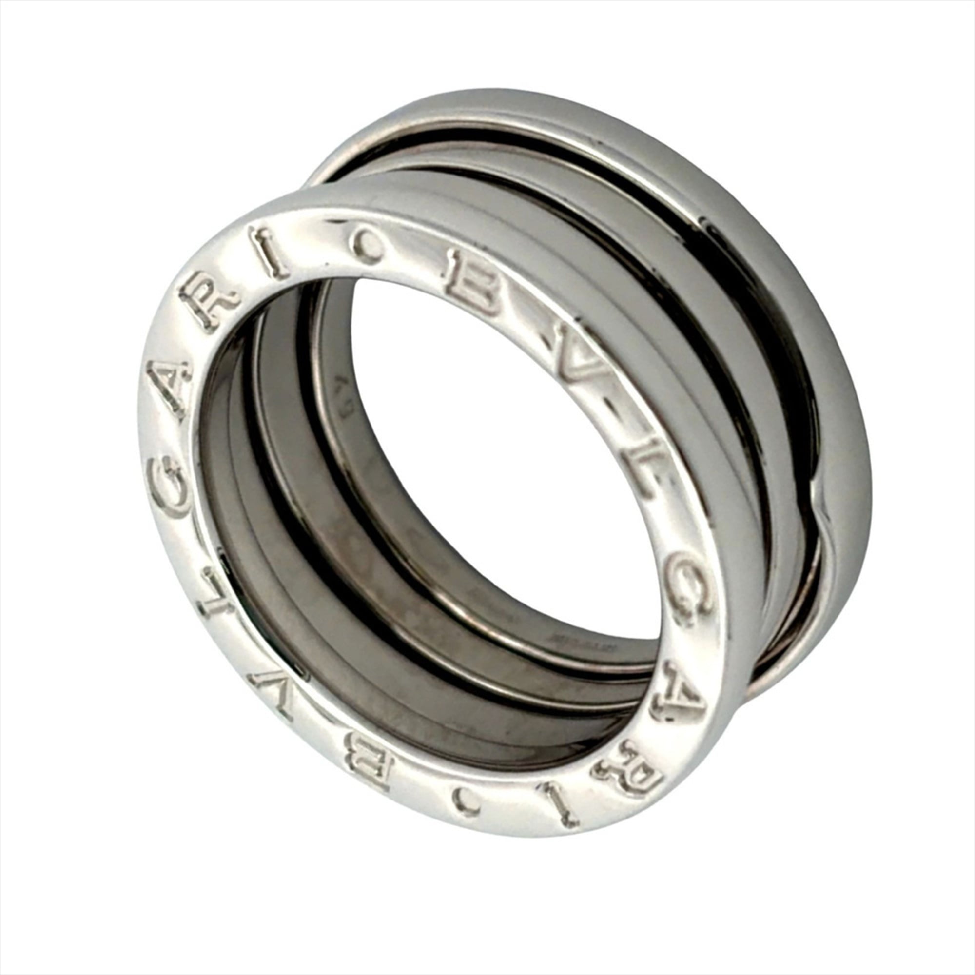 Bvlgari Bulgari B.zero1 3-band ring, size #49, 18KWG, 8.0g, white gold.