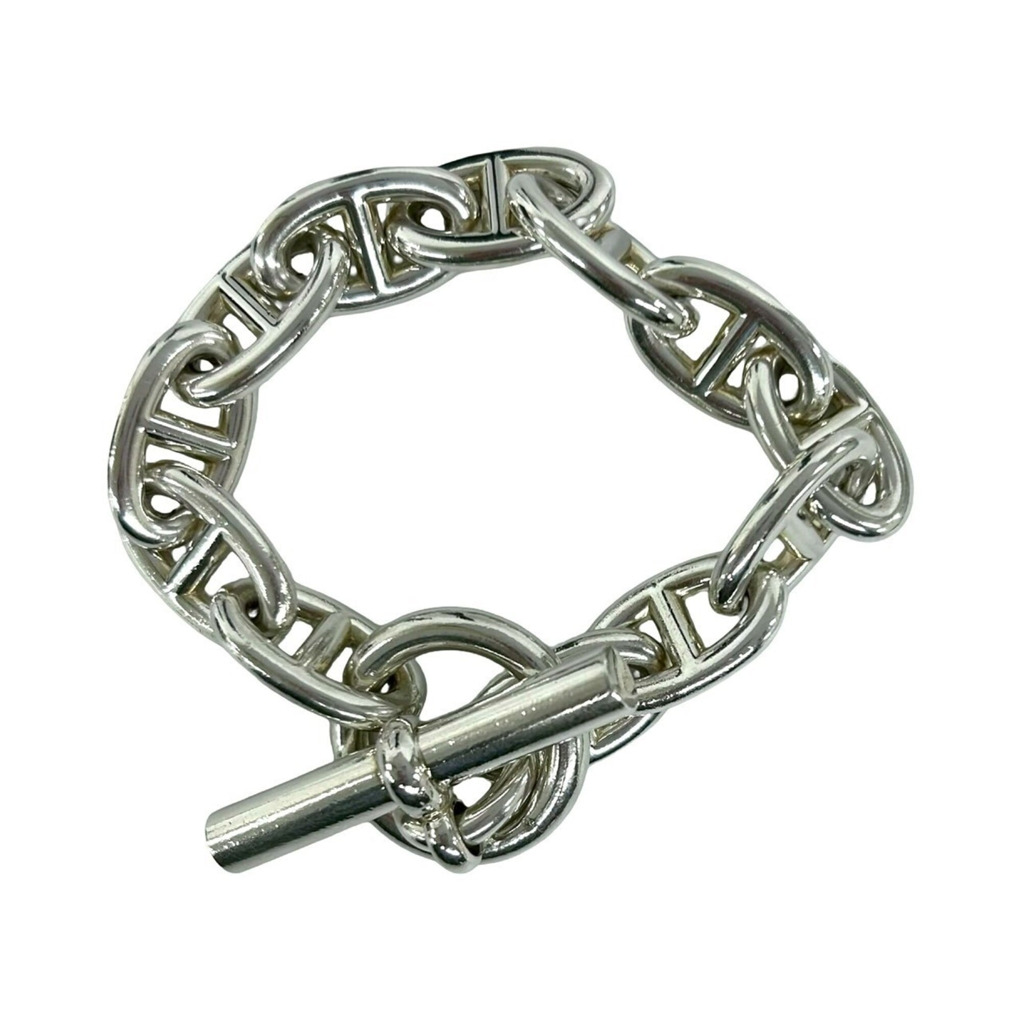 HERMES Chaine d\'Ancre TGM 12-link bracelet, sterling silver (925), accessory, silver, 31239