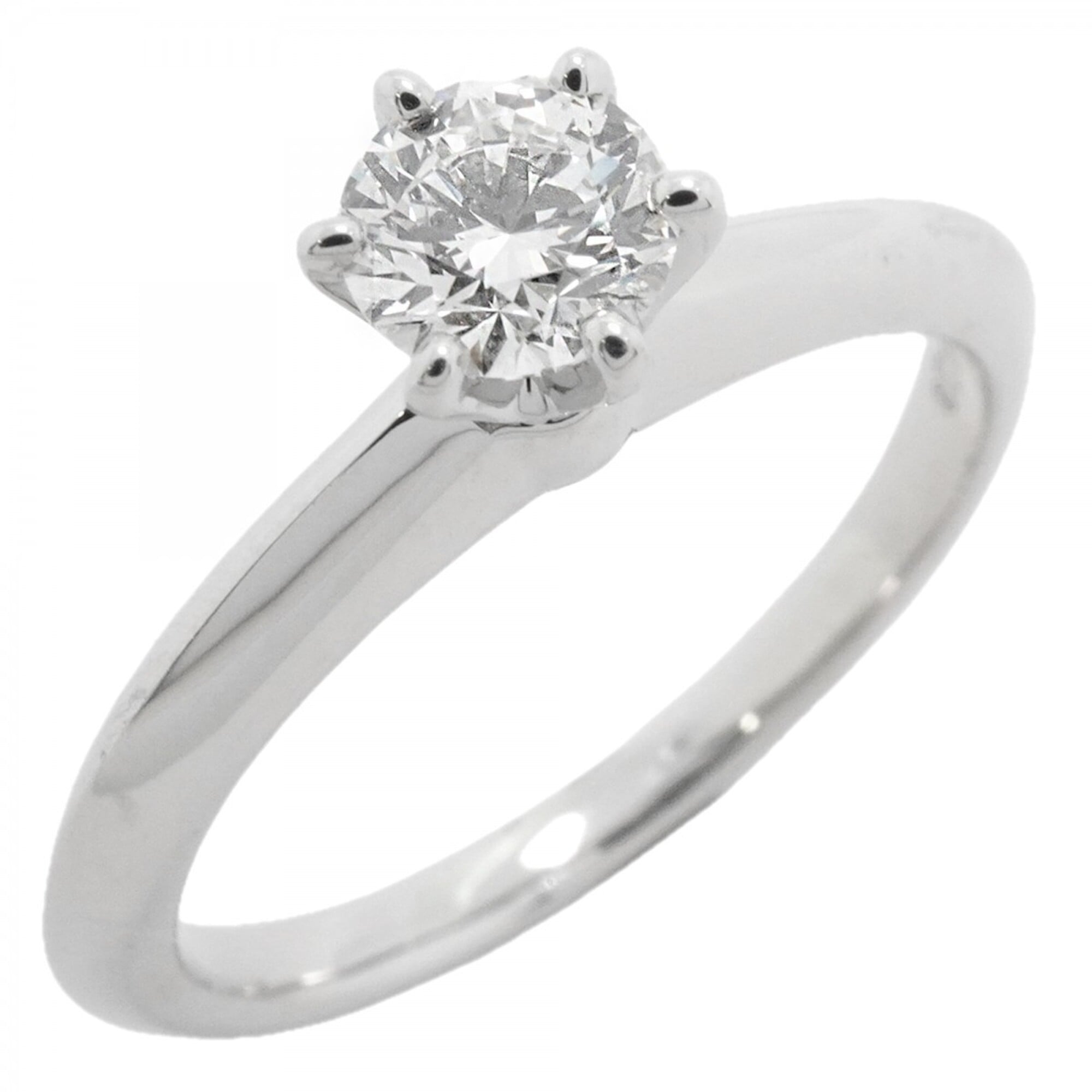 Tiffany & Co. Solitaire Ring, 1PD (One Diamond), Pt950 Platinum, 0.34ct Diamond, Size 7.5 (Women\'s)