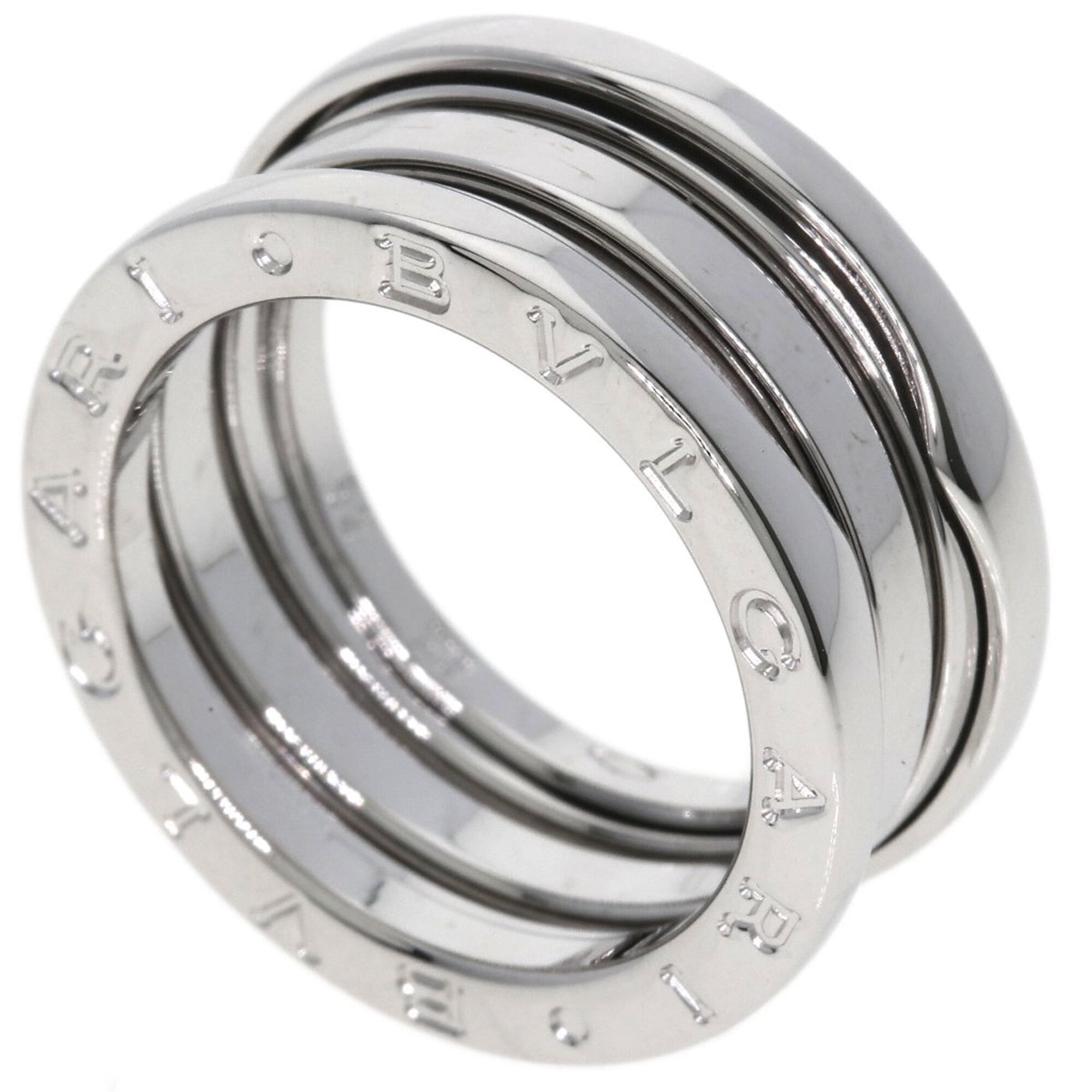 BVLGARI B-zero1 3-band ring #52, 18K white gold, women\'s.