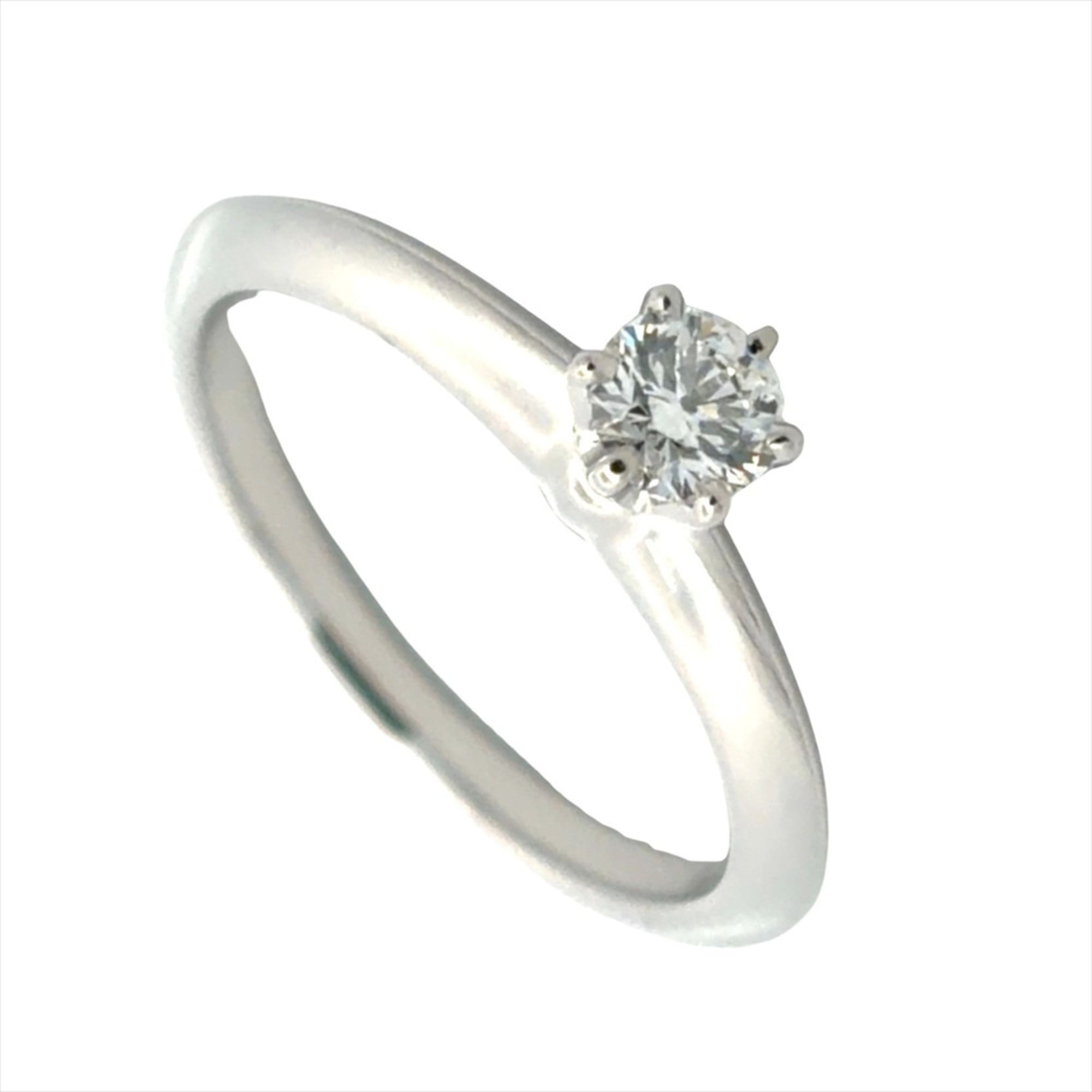 Tiffany & Co. Solitaire Ring, Diamond 0.21ct, Approx. 3.5g, Platinum 950, Women\'s Ring