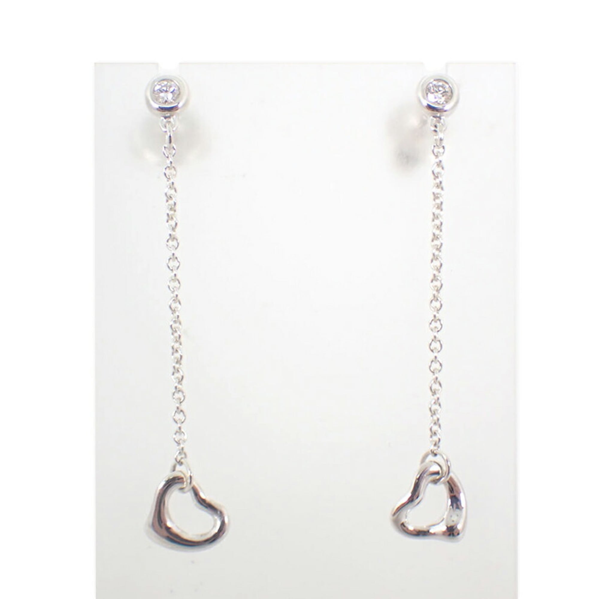 TIFFANY & Co. 925 By the Yard Diamond 2pc Heart Earrings
