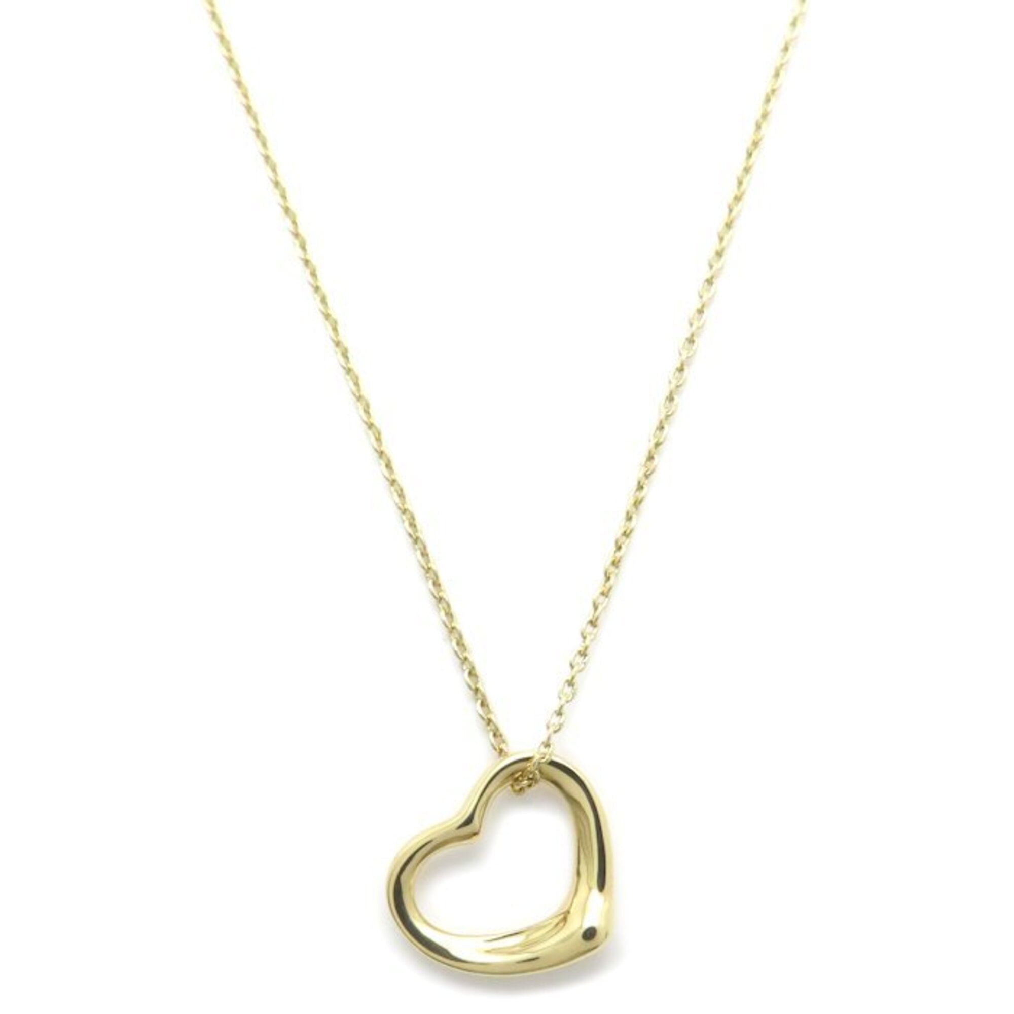 TIFFANY&Co. Tiffany Open Heart Necklace, Elsa Peretti, 18K Yellow Gold, Women\'s, 295721