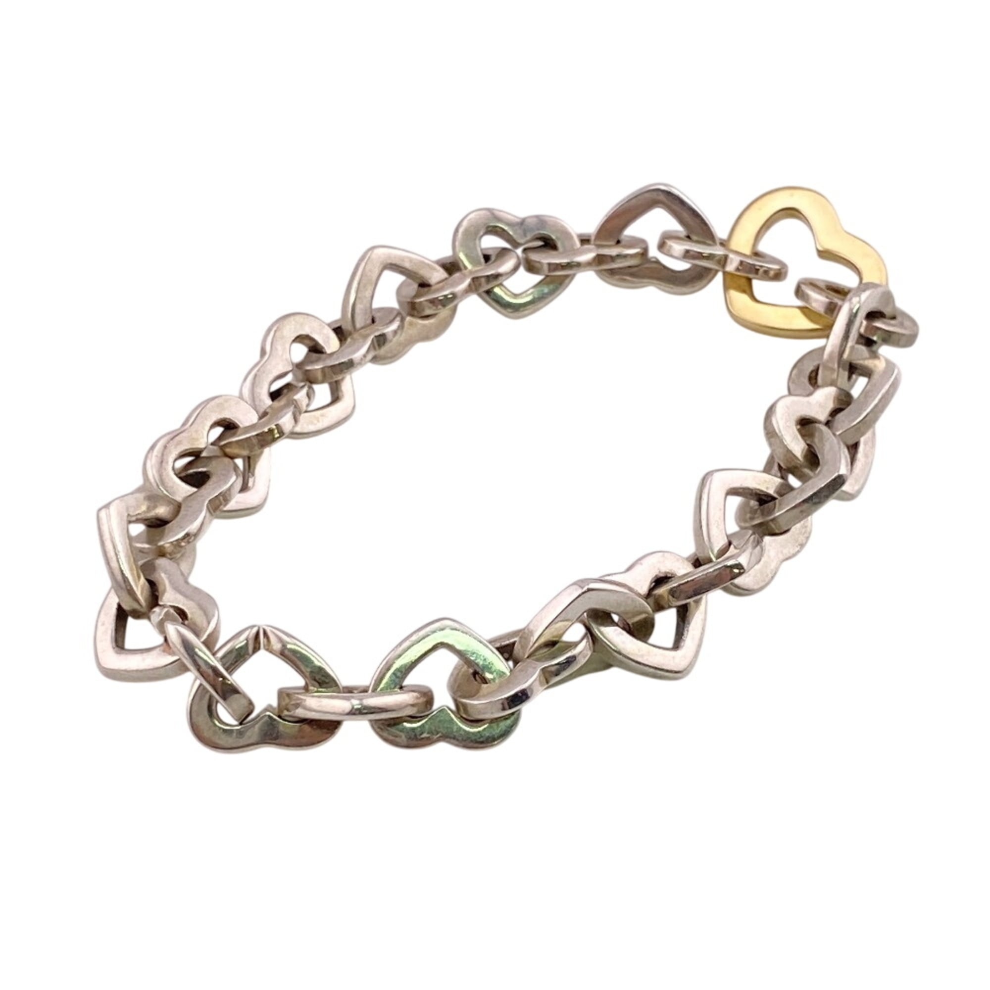 TIFFANY&Co. Tiffany & Co. Heart Bangle Link Bracelet Silver