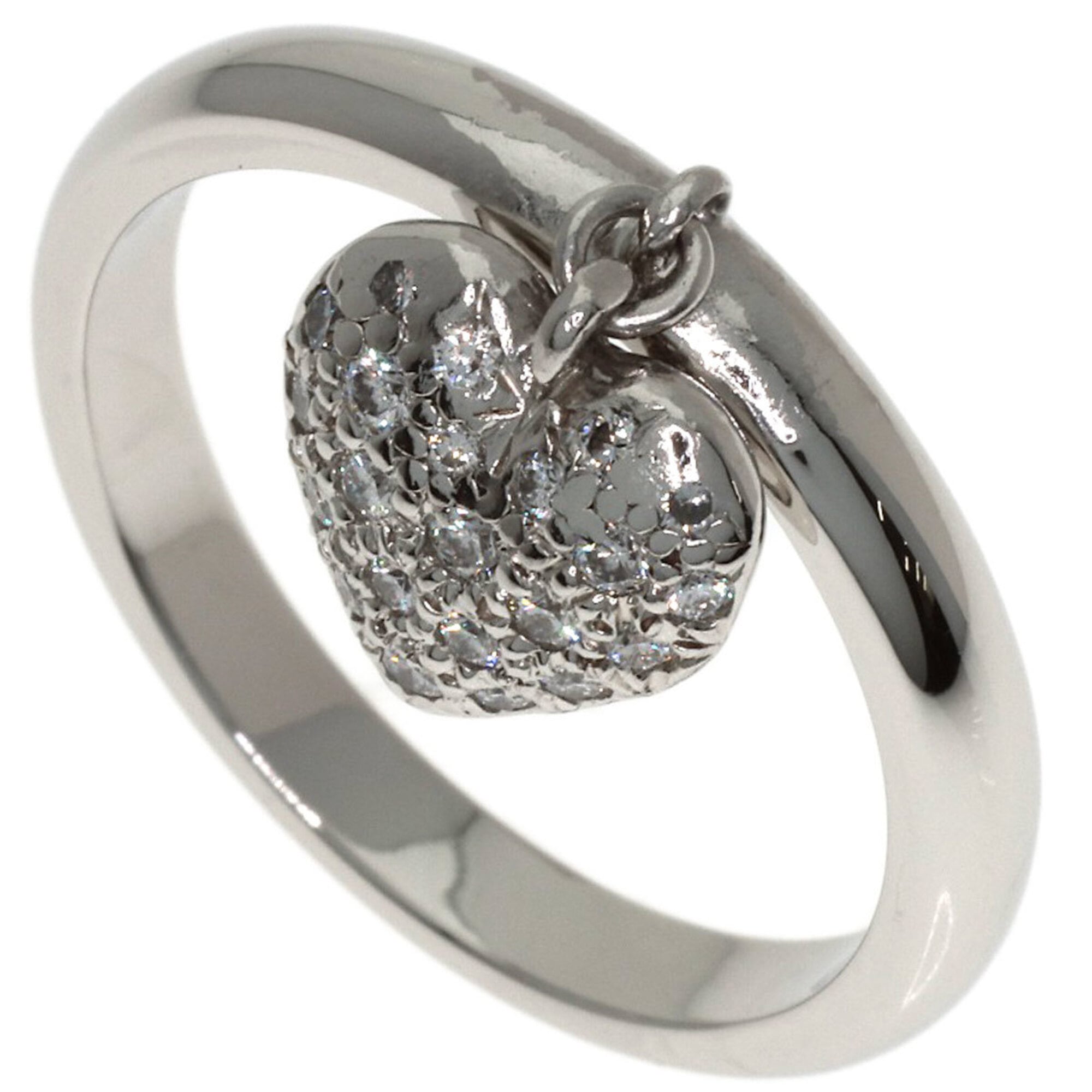 Tiffany & Co. Sentimental Heart Diamond Ring, Platinum PT950, Women\'s Ring.
