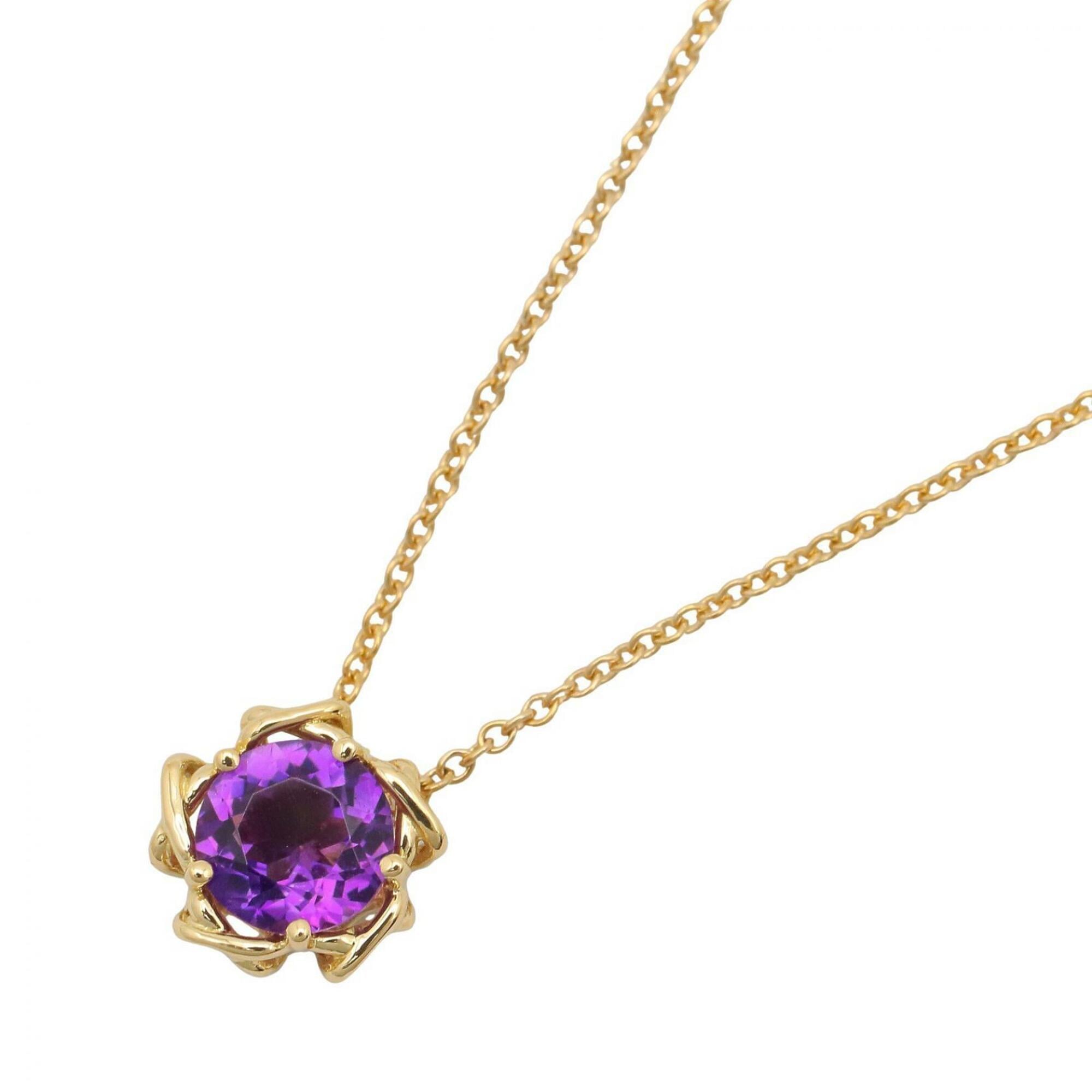 Tiffany & Co. Amethyst Necklace, 18K (Yellow Gold), Amethyst, Women\'s, Purple/Gold Tones