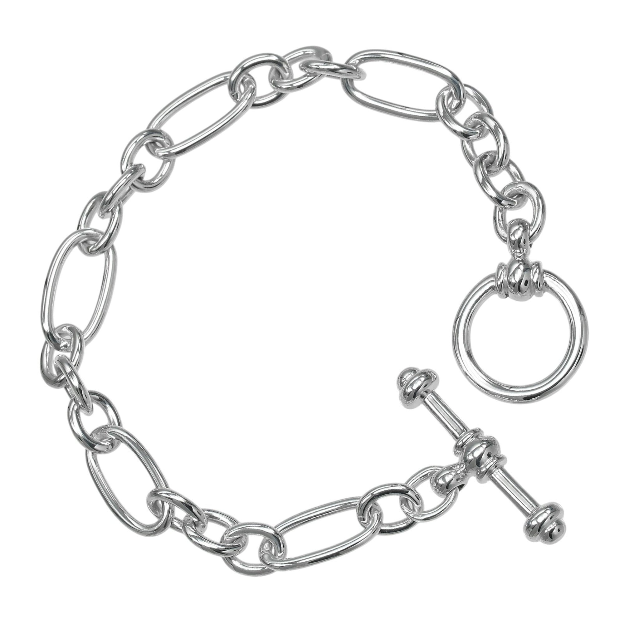 Tiffany & Co. Oval Chain Toggle Bracelet, Paloma Picasso design, Sterling Silver 925, Approx. 18.24g