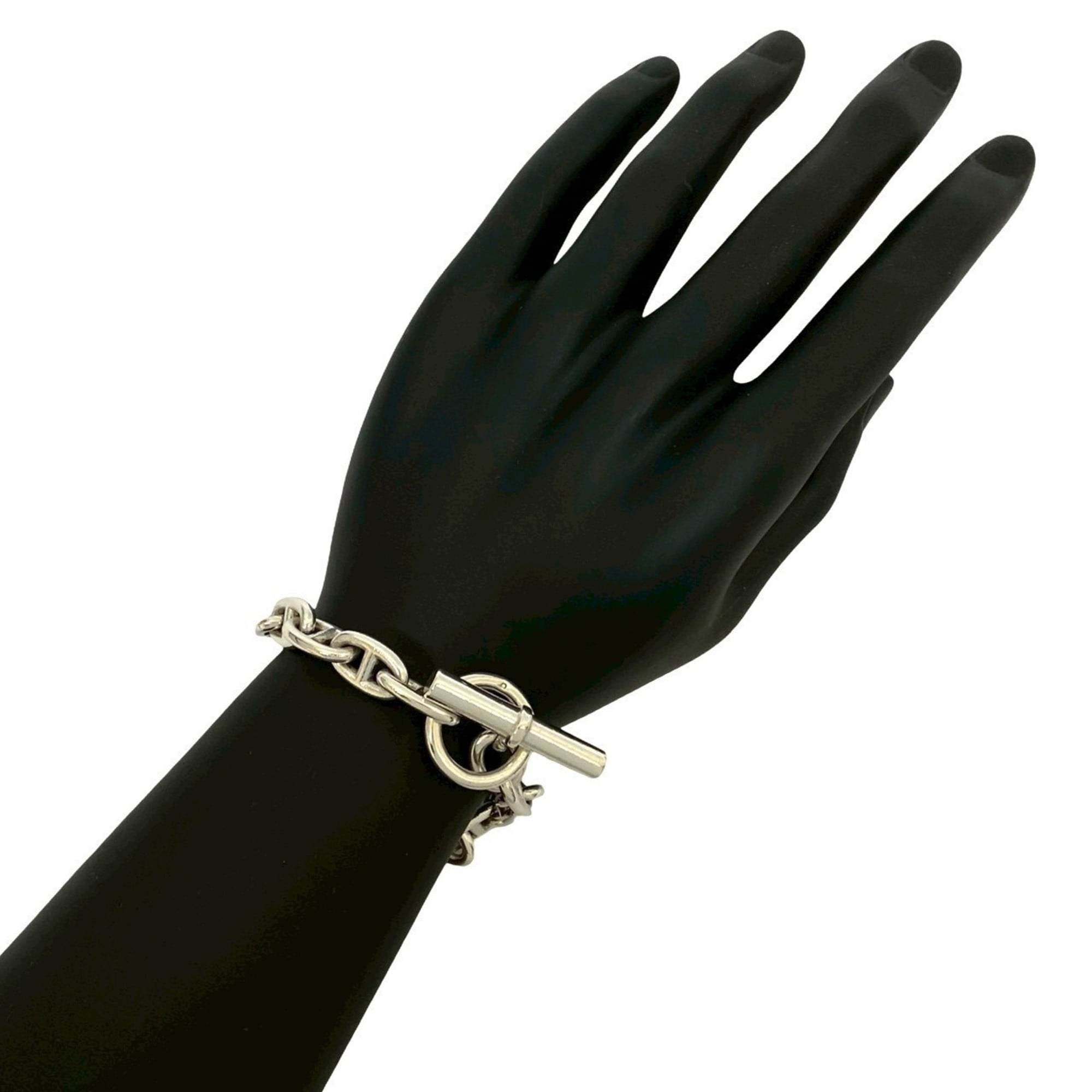 HERMES Chaine d\'Ancre, Margiela-era, MM, 15-link, 925 silver chain bracelet, silver, 50060