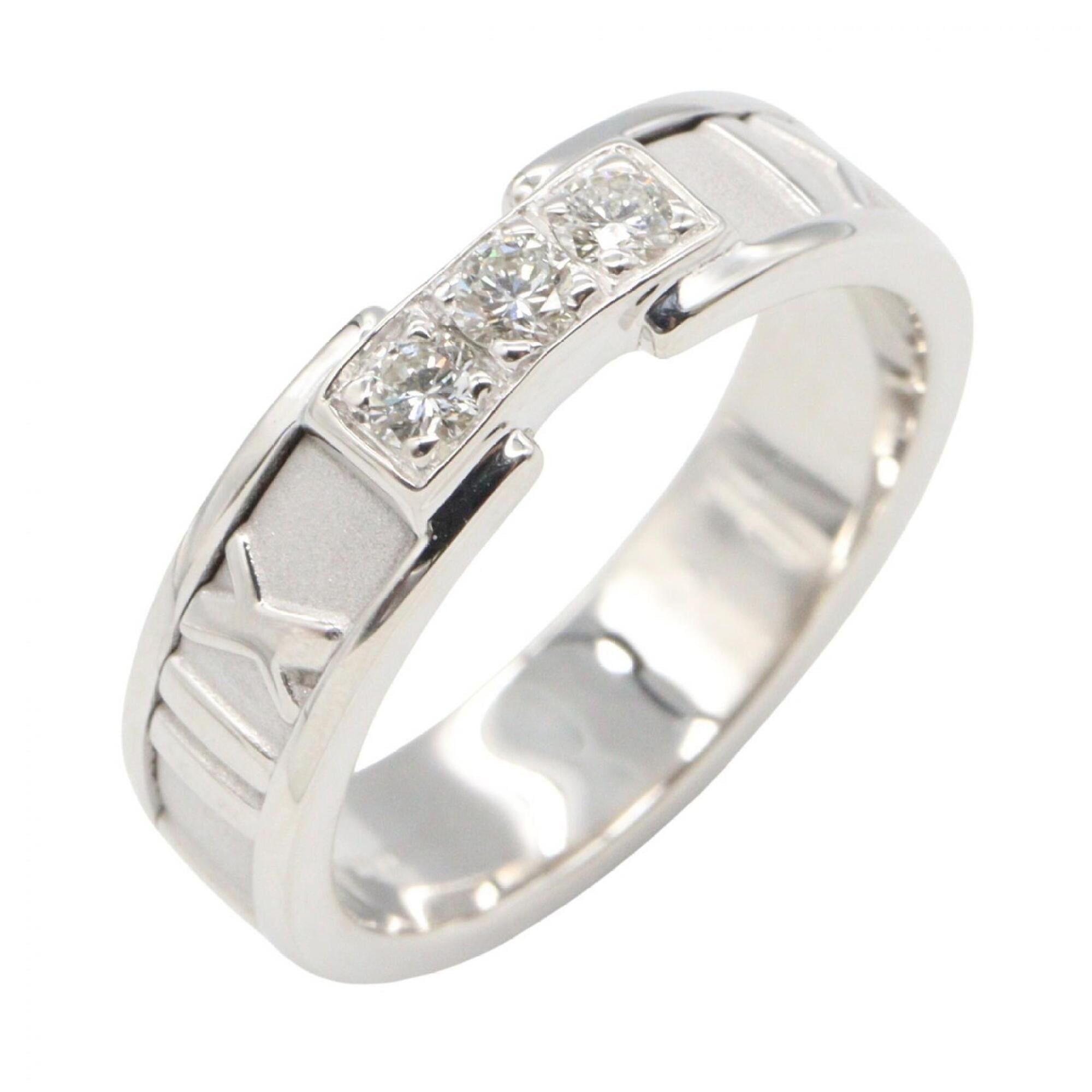 Tiffany & Co. Atlas Diamond Ring - 18K White Gold (18KWG) Women\'s Silver/Clear Tone