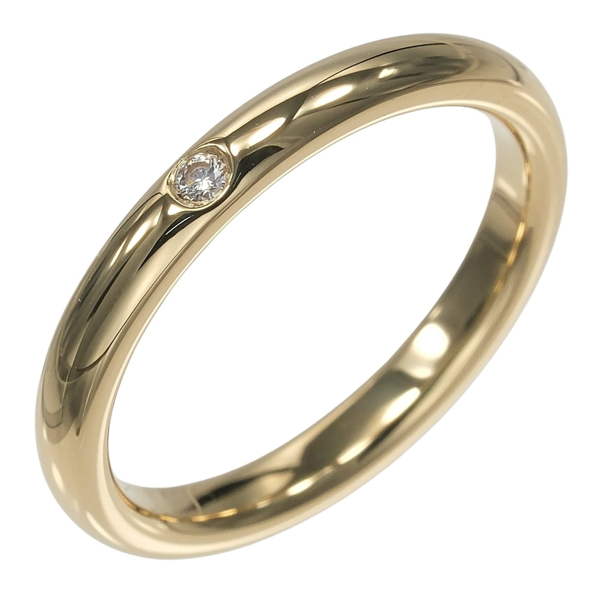 Tiffany & Co. Stacking Band Ring, Size 11, 18K Yellow Gold, Diamond, Approx. 3.86g.