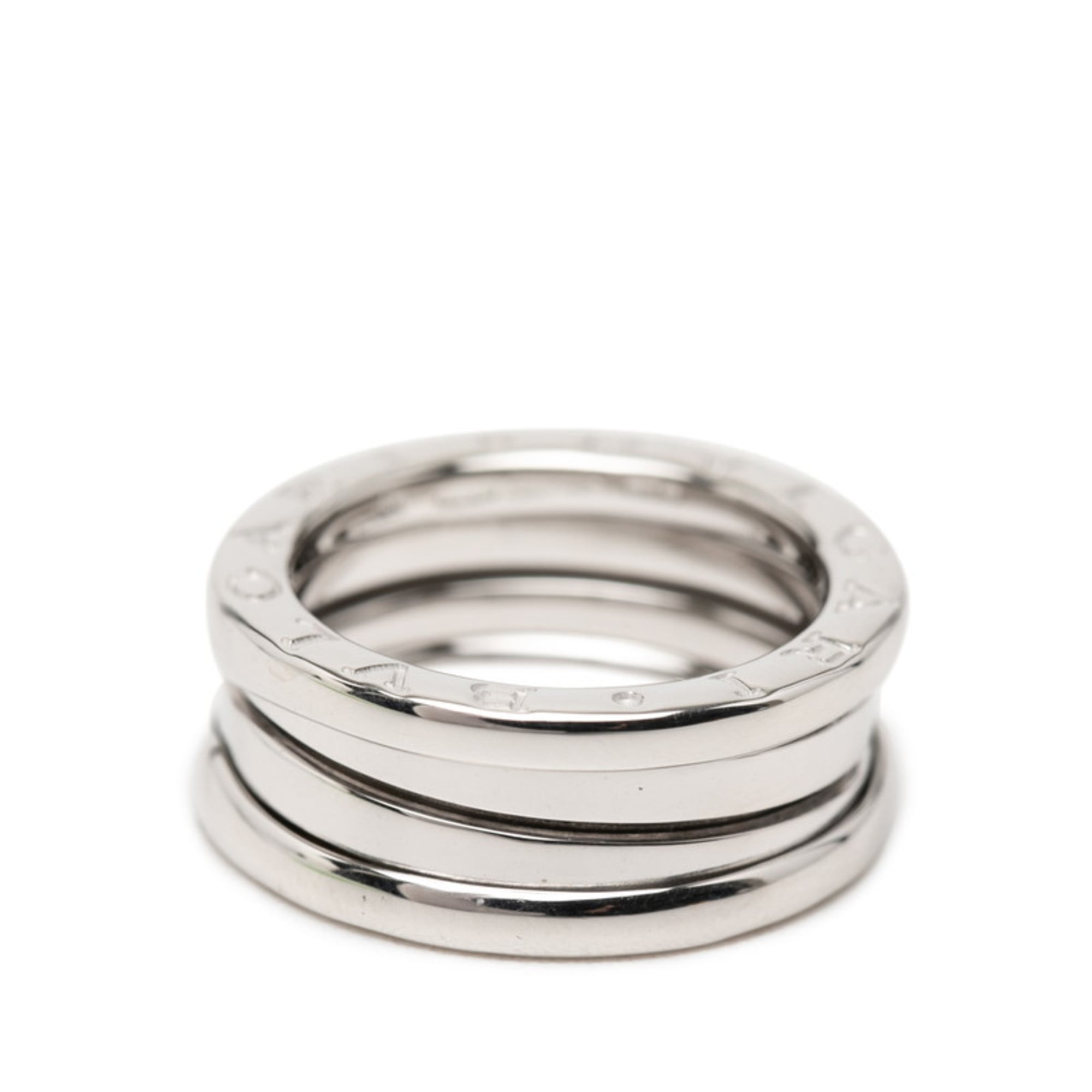 BVLGARI 18KWG White Gold Bzero1 Two-Band Ring for Women