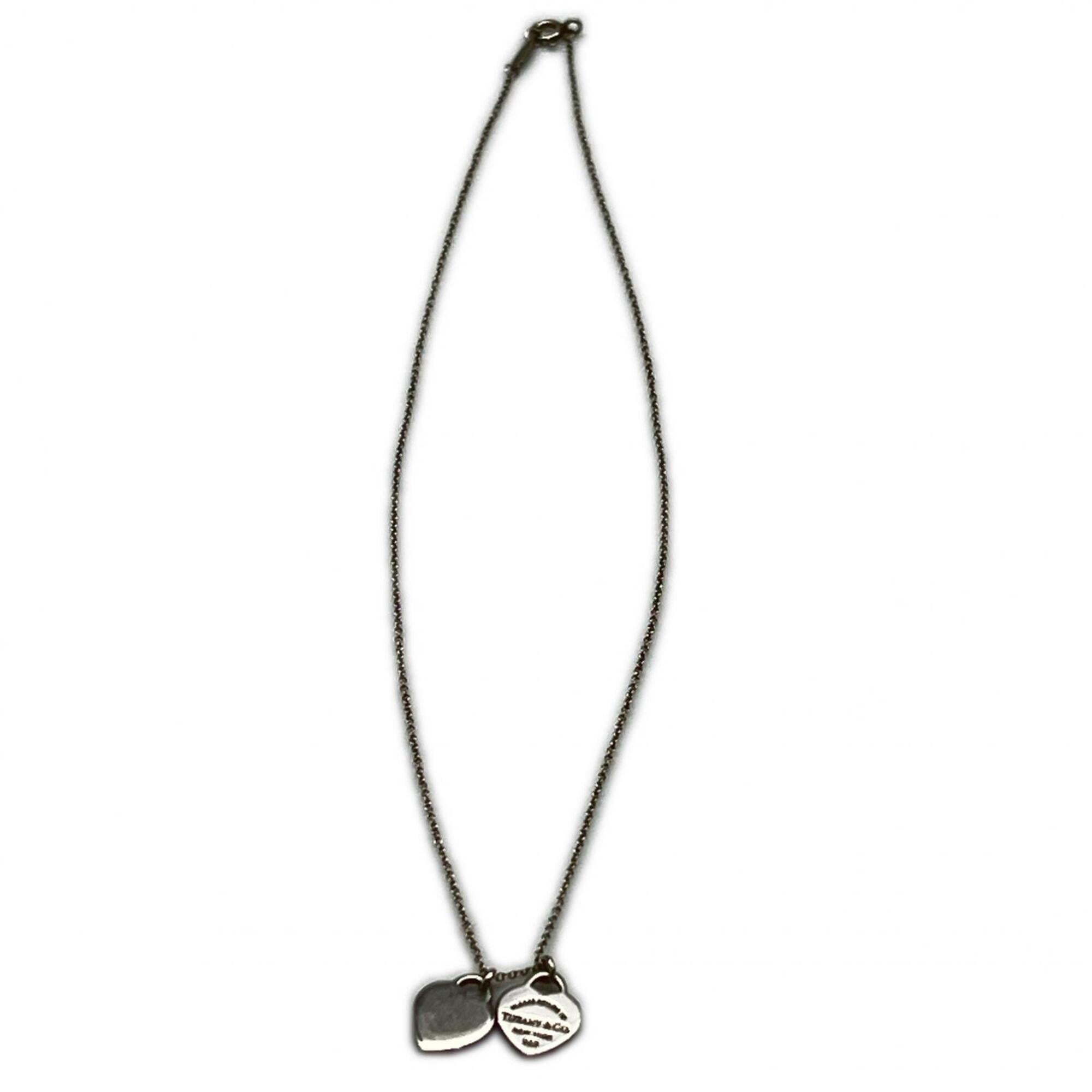 TIFFANY&Co. Return to Mini Double Heart Tag Pendant Ag925 60014069 Necklace for Women