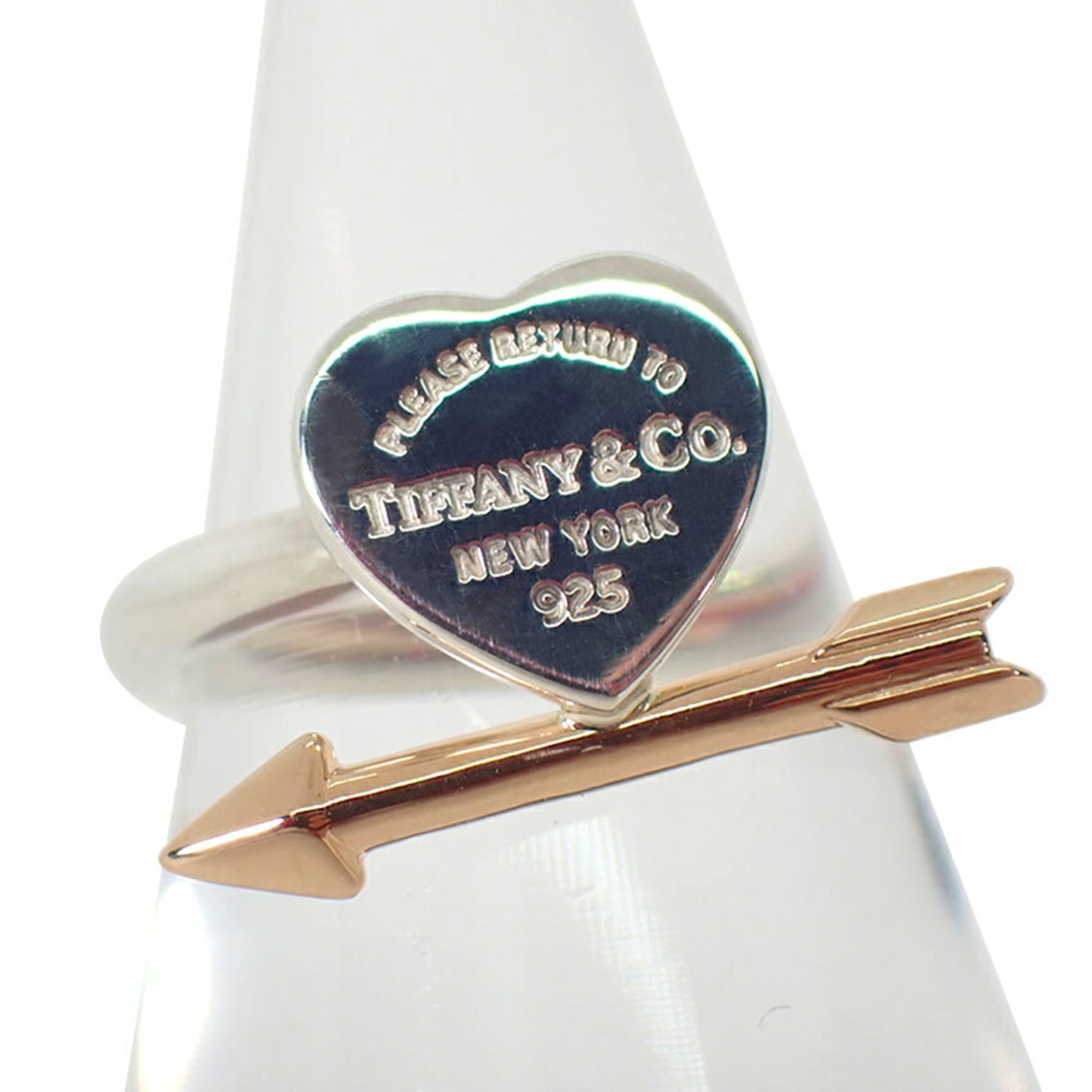 TIFFANY & Co. 925 750PG Love Struck Ring, Size 10