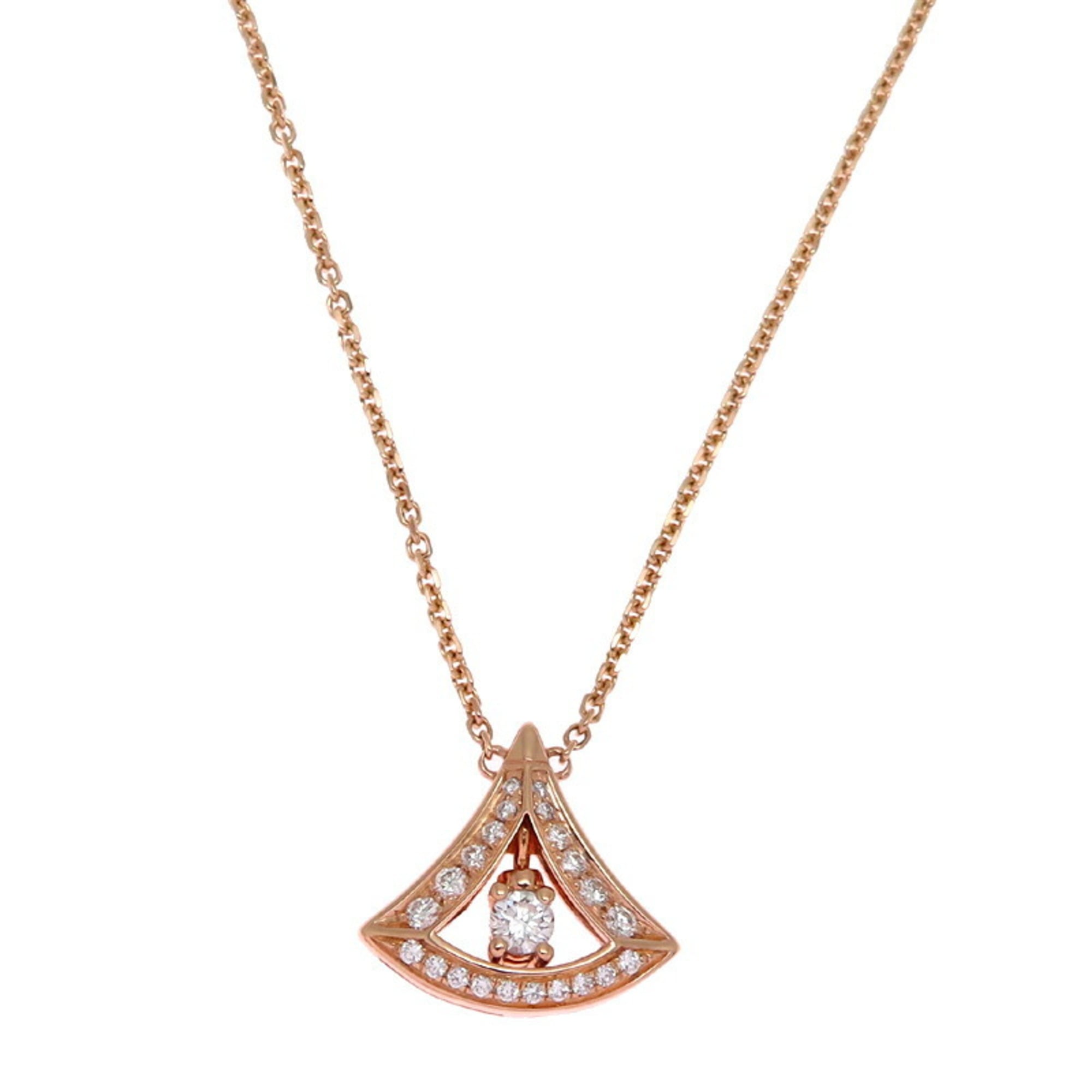 Bvlgari Diva\'s Dream Diamond Women\'s Necklace in 750 Pink Gold
