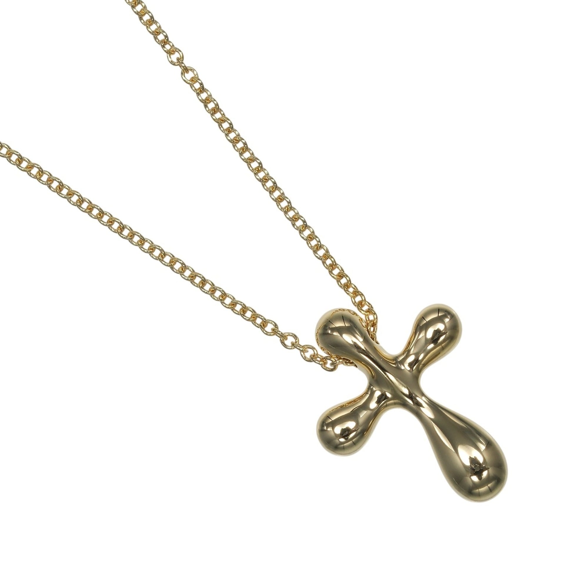 Tiffany & Co. Small Cross Necklace, 18K Yellow Gold, Approx. 4g.